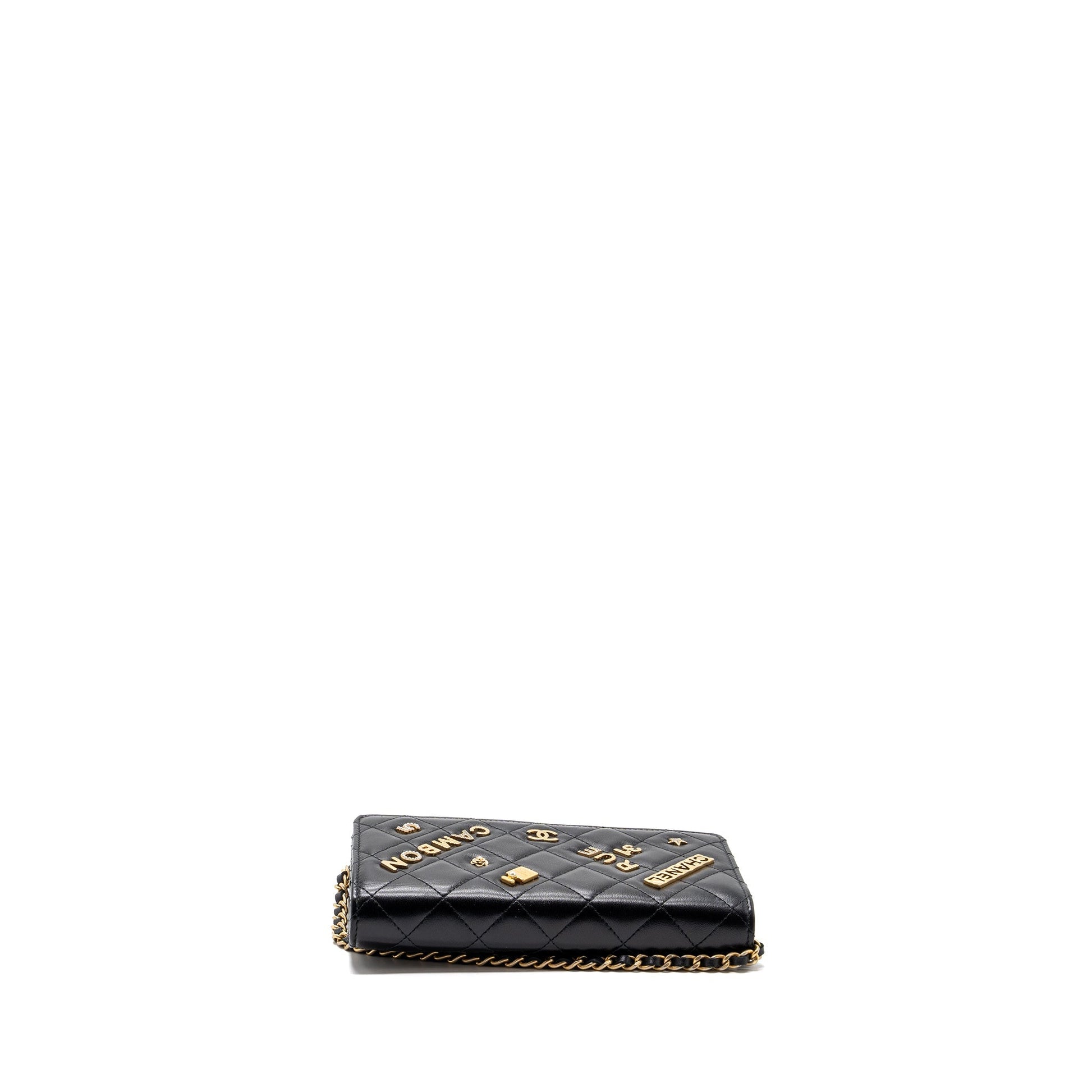 Chanel Classic On Charms Lambskin GHW Black Key Chain
