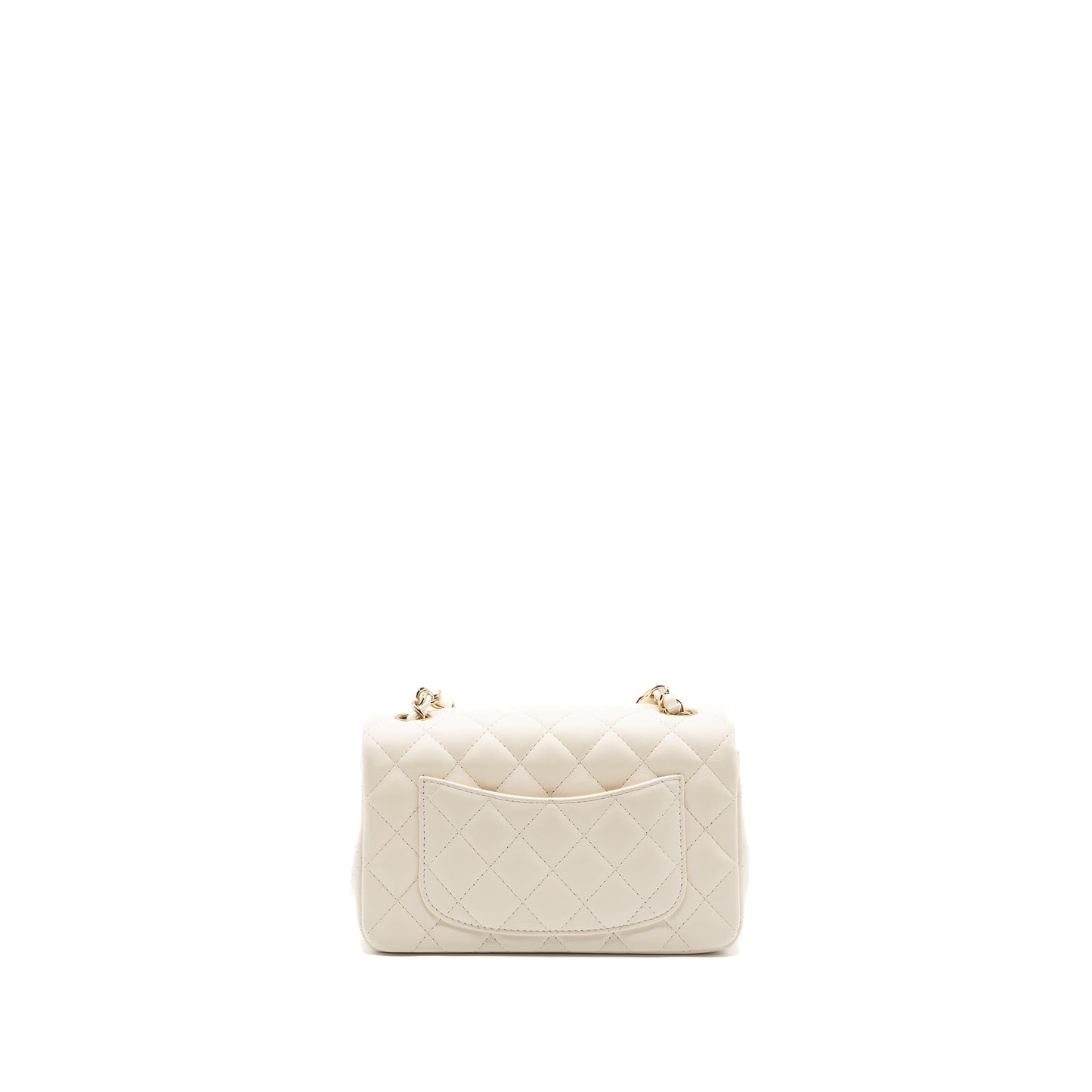 Chanel Rectangular Flap Lambskin LGHW microchip White Shoulder Bag