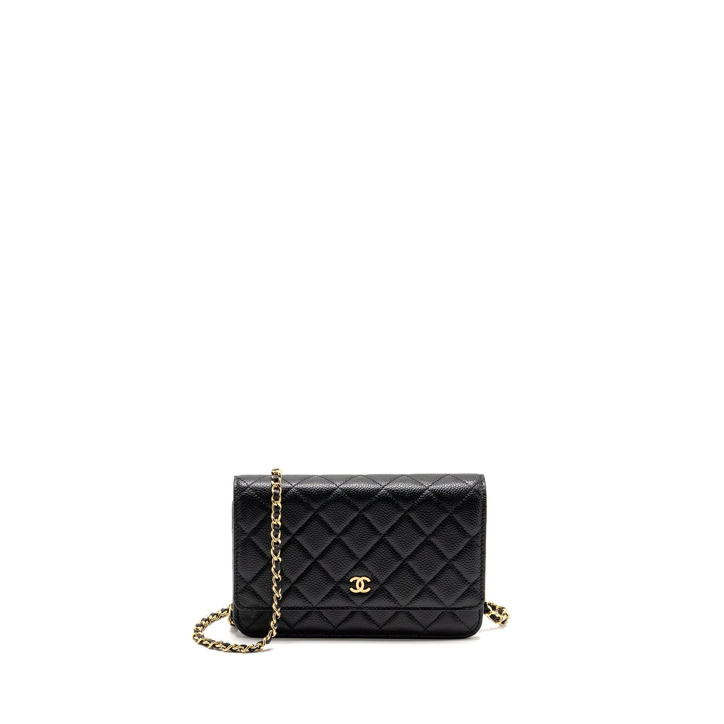 Chanel Classic on Caviar GHW Microchip Black Wallet Case Black G8Ul83Ak