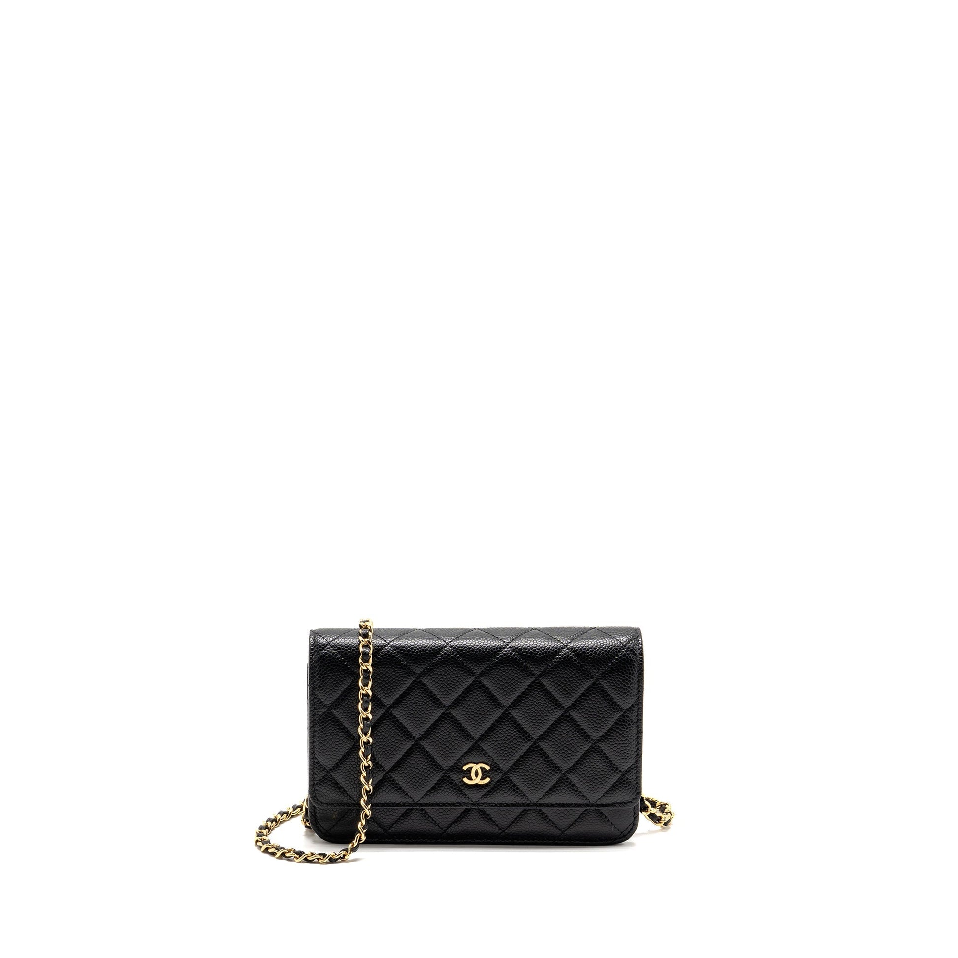 Chanel Classic on Caviar GHW Microchip Black Wallet Case Black G8Ul83Ak