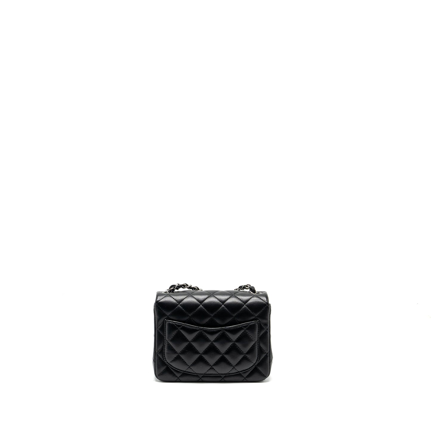 Chanel square Flap lambskin SHW Black Shoulder Bag Black Shw