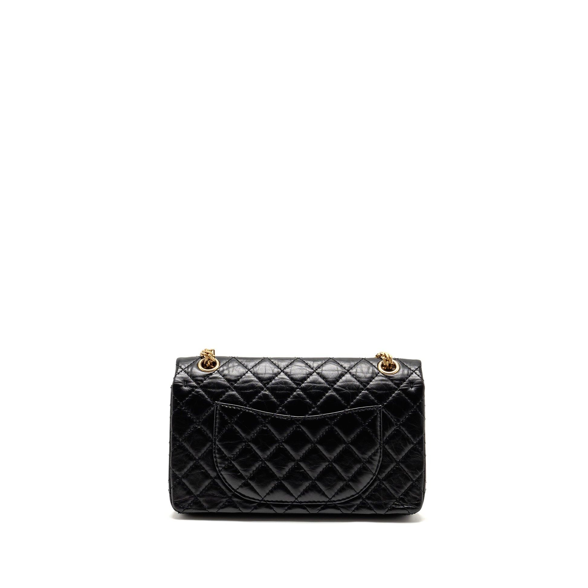 Chanel 2.55 Reissue Double Flap Age Calfskin Black Small Shoulder Bag