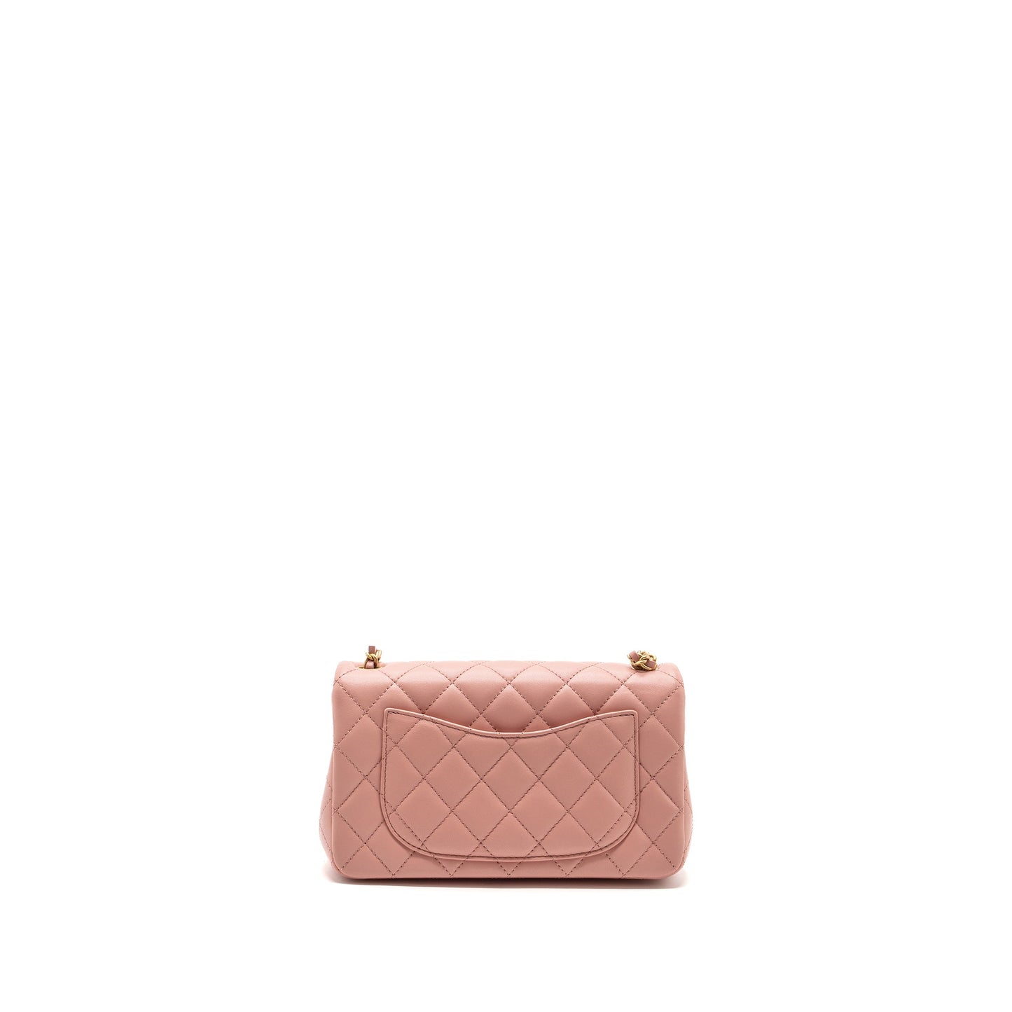 Chanel Pearl Crush Rectangular flap lambskin GHW Pink Shoulder Bag