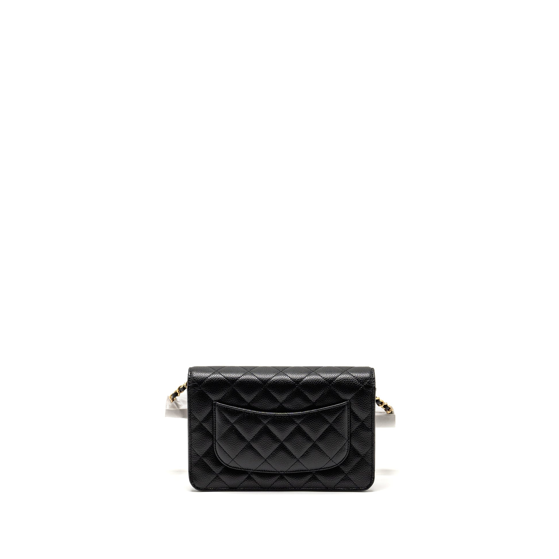 Chanel Classic on caviar GHW microchip Black Wallet Case 26