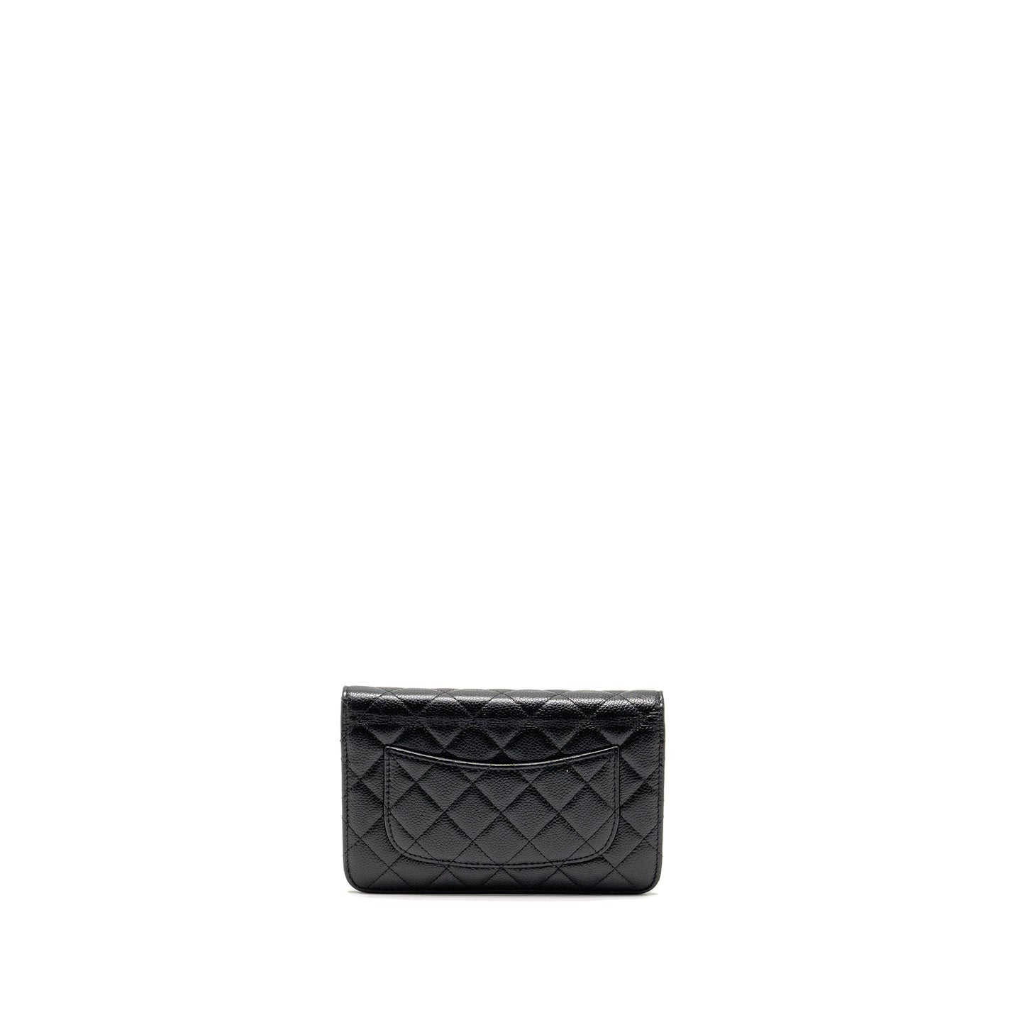 Chanel Classic On Caviar GHW Black Wallet Case Ghw 20