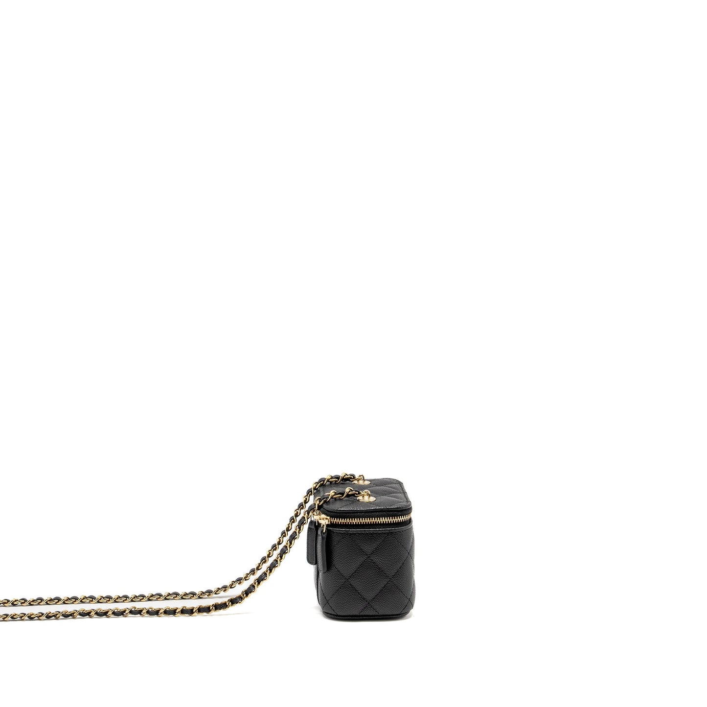 Chanel Vanity Caviar LGHW Microchip Black Mini Bag Lghw Microchip
