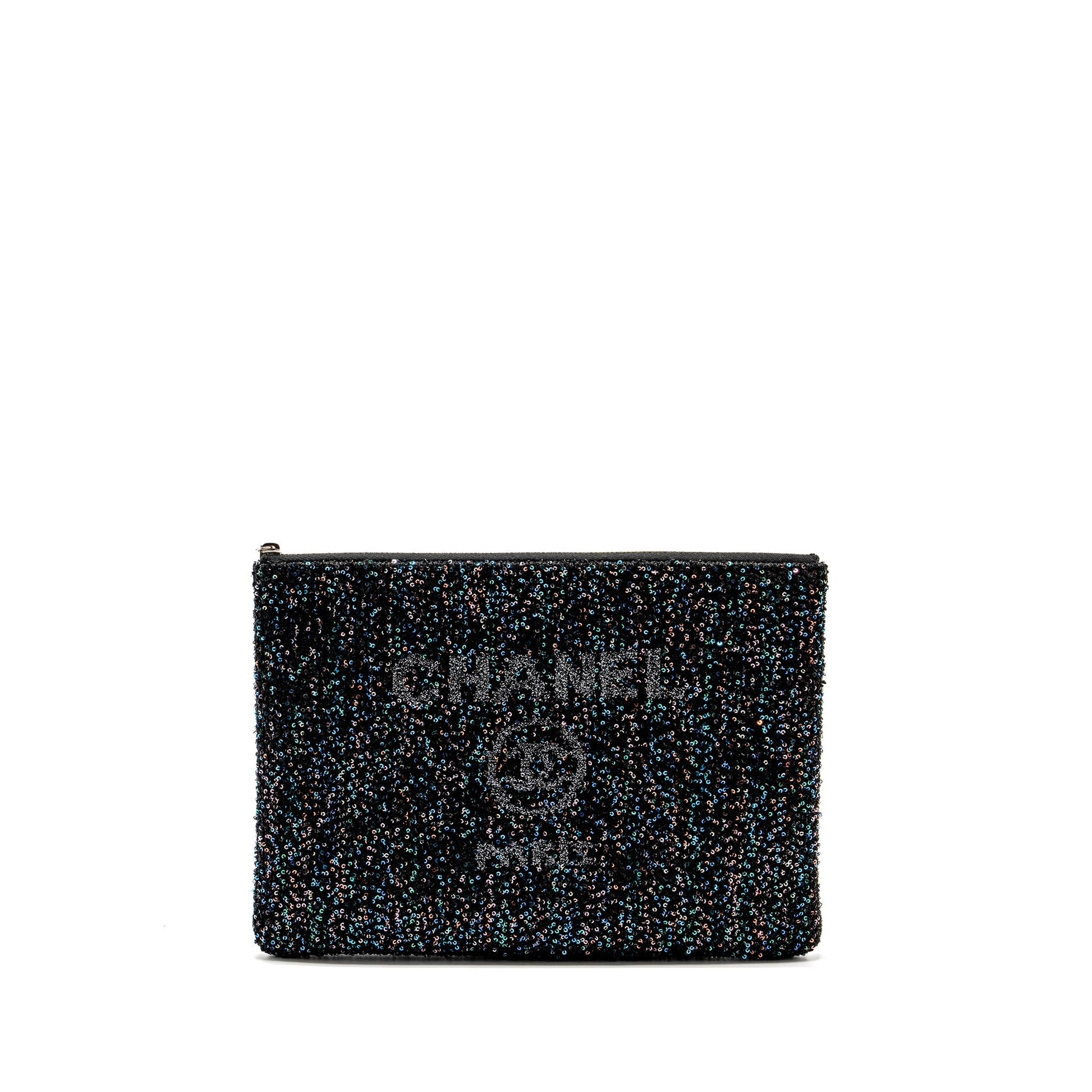Chanel 20A Deauville Sequins Calfskin SHW Multicolour Black Handbag