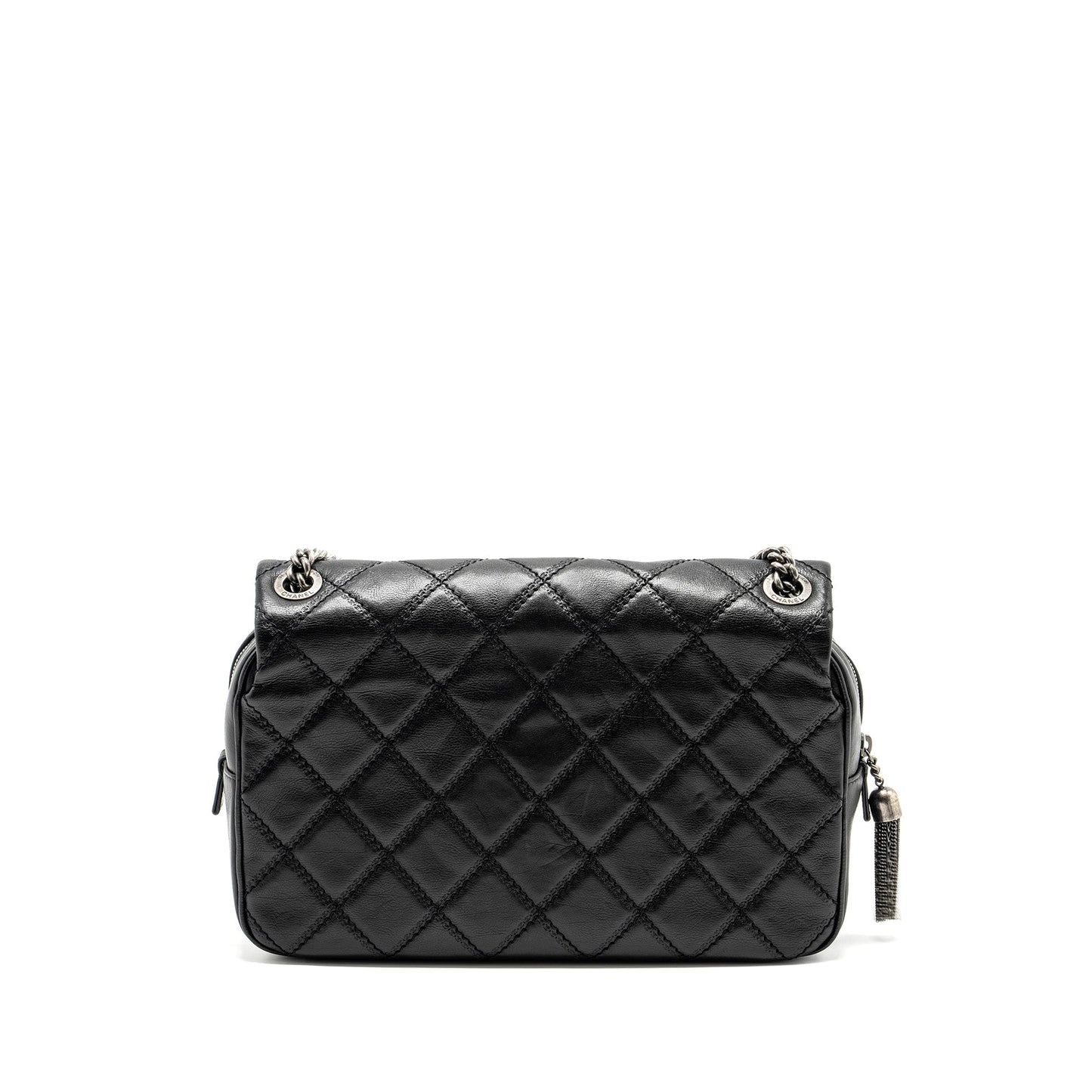 Chanel Paris-Edinburgh Coco Sporran Flap Calfskin Ruthenium Black Shoulder Bag