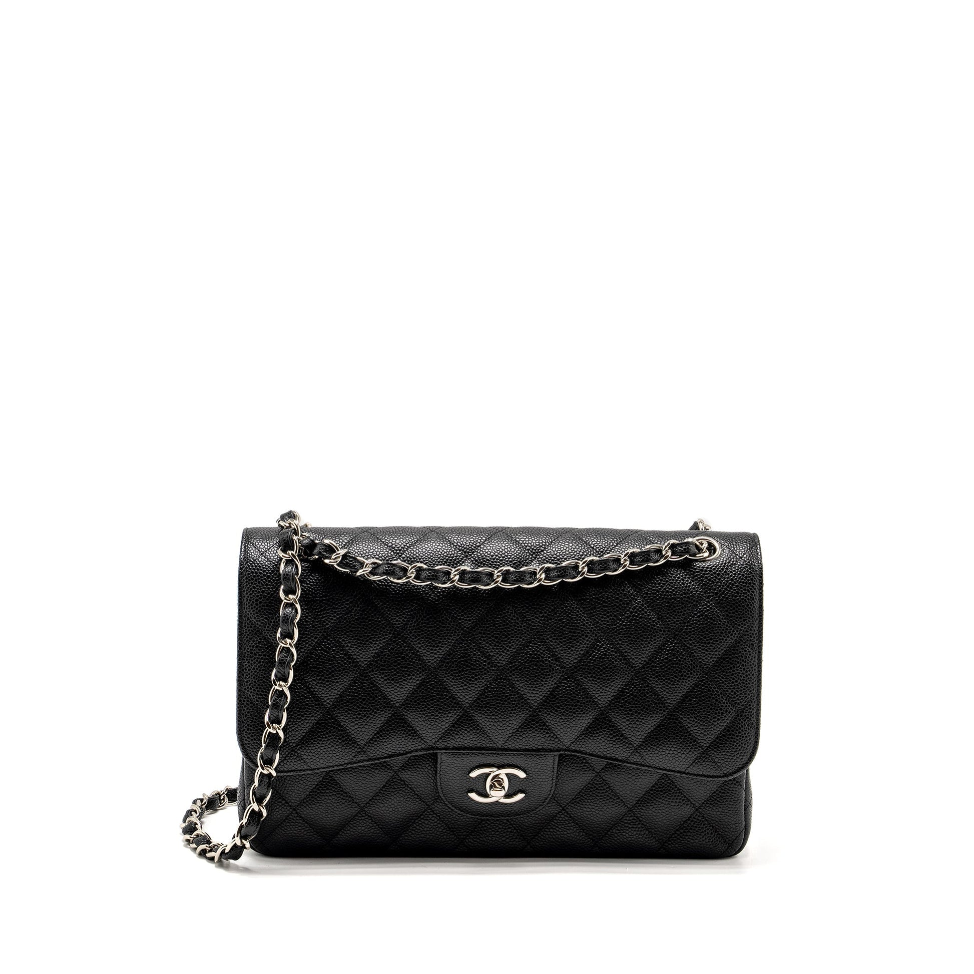 Chanel Jumbo Classic Double Flap Caviar SHW Black Shoulder Bag Shw 5