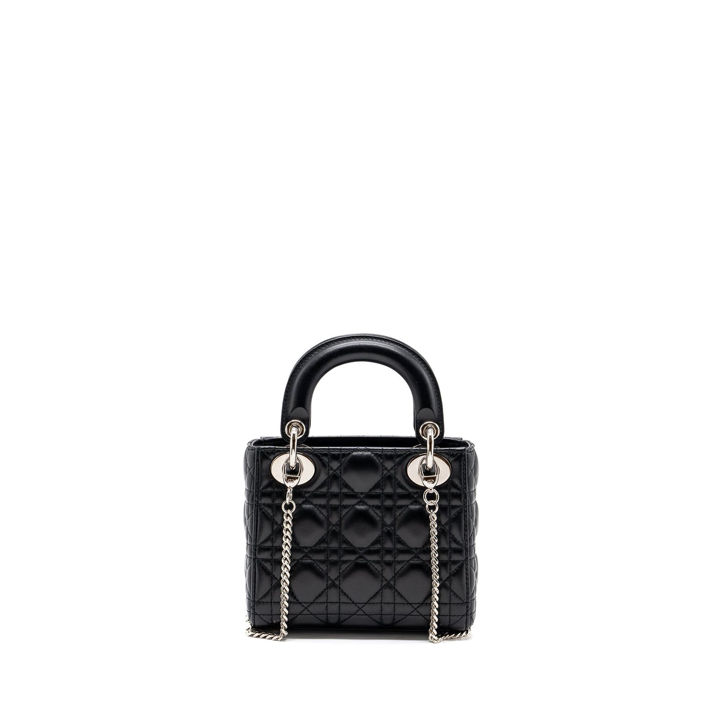 Dior Lady Lambskin Handbag Black Mini Travel Bag Black Handbag