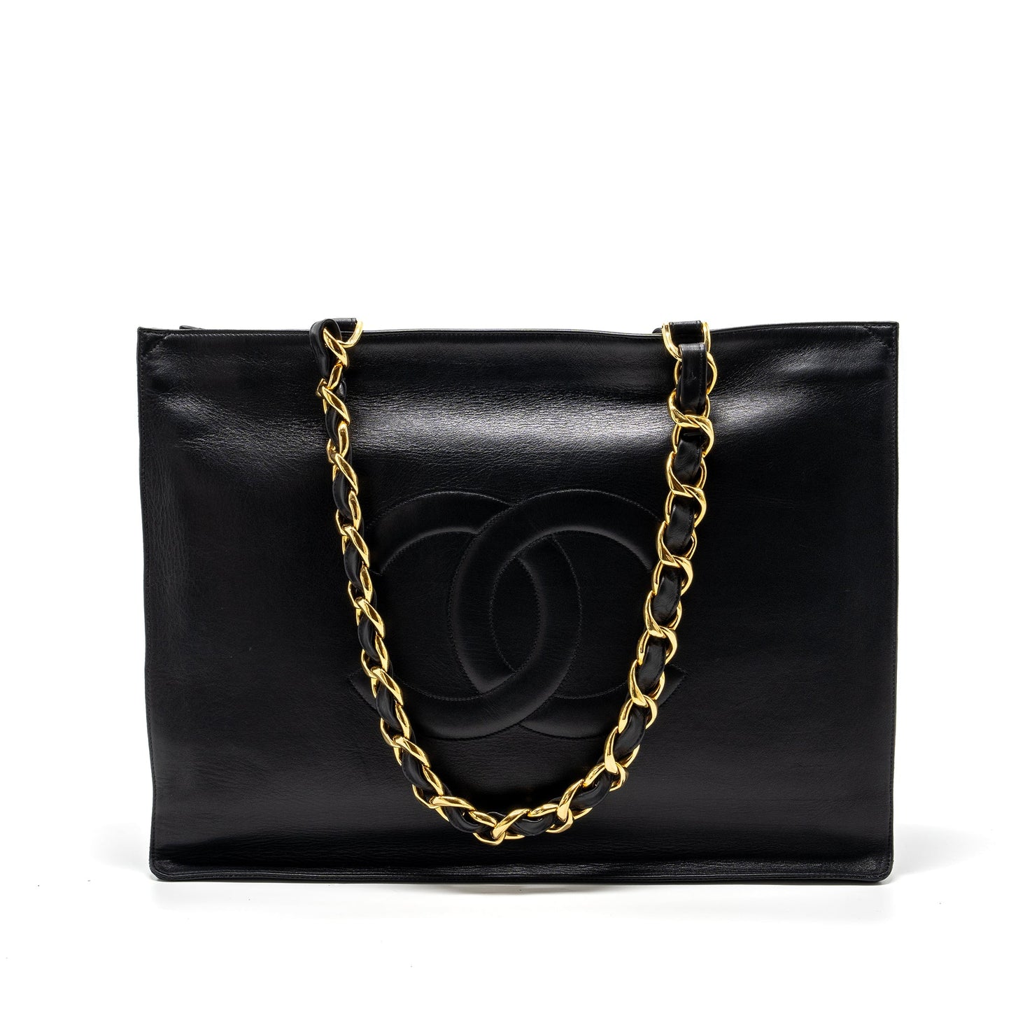 Chanel Calfskin GHW Black Tote Bag