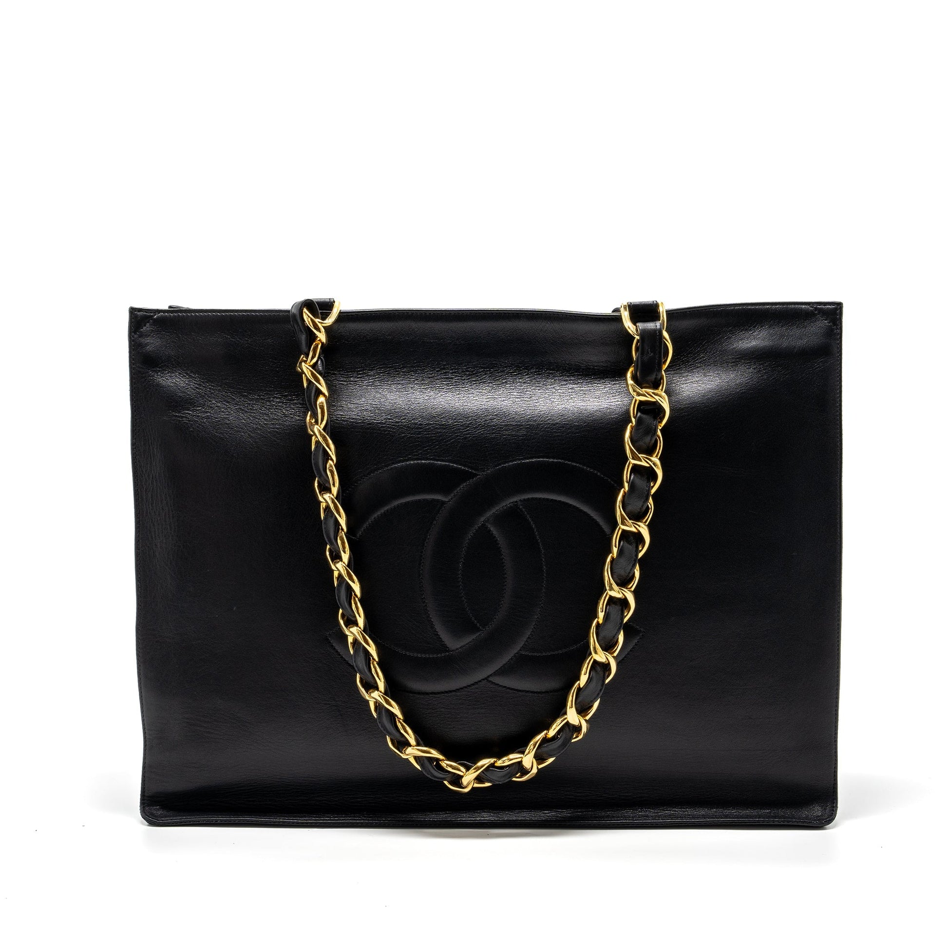 Chanel Calfskin GHW Black Tote Bag