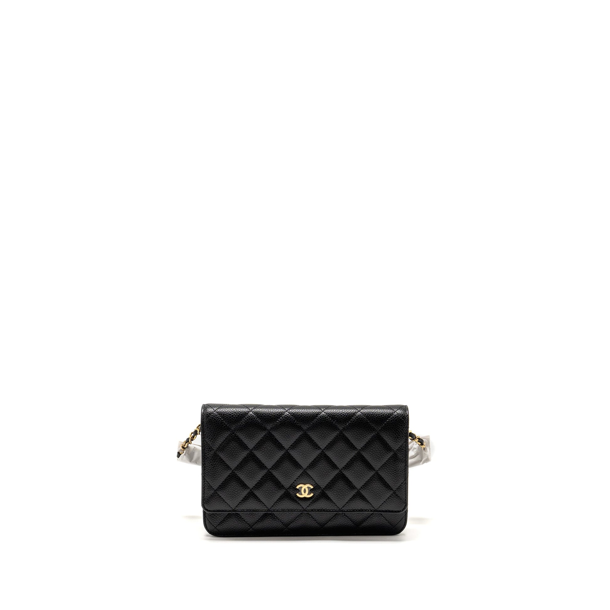 Chanel Classic on caviar GHW microchip Black Wallet Case 26