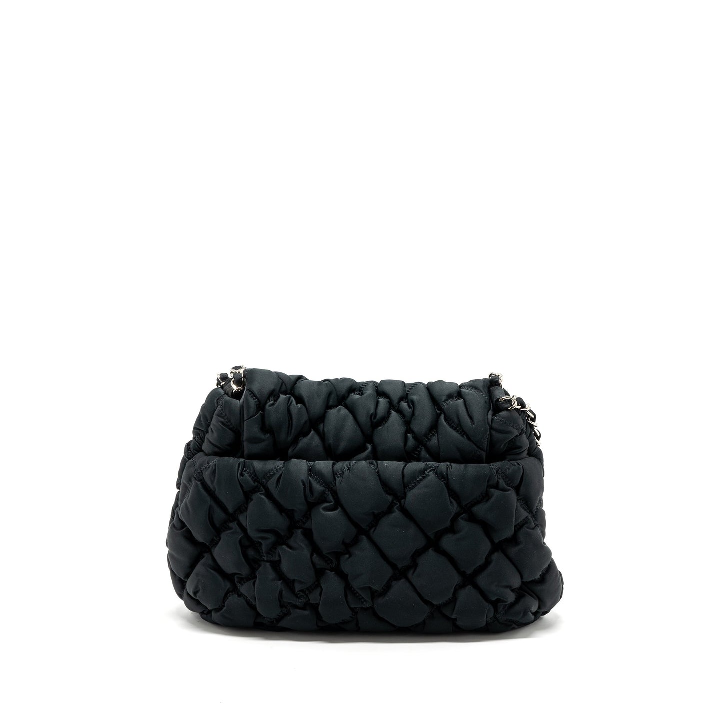 Chanel quilted flap nylon SHW Black Shoulder Bag