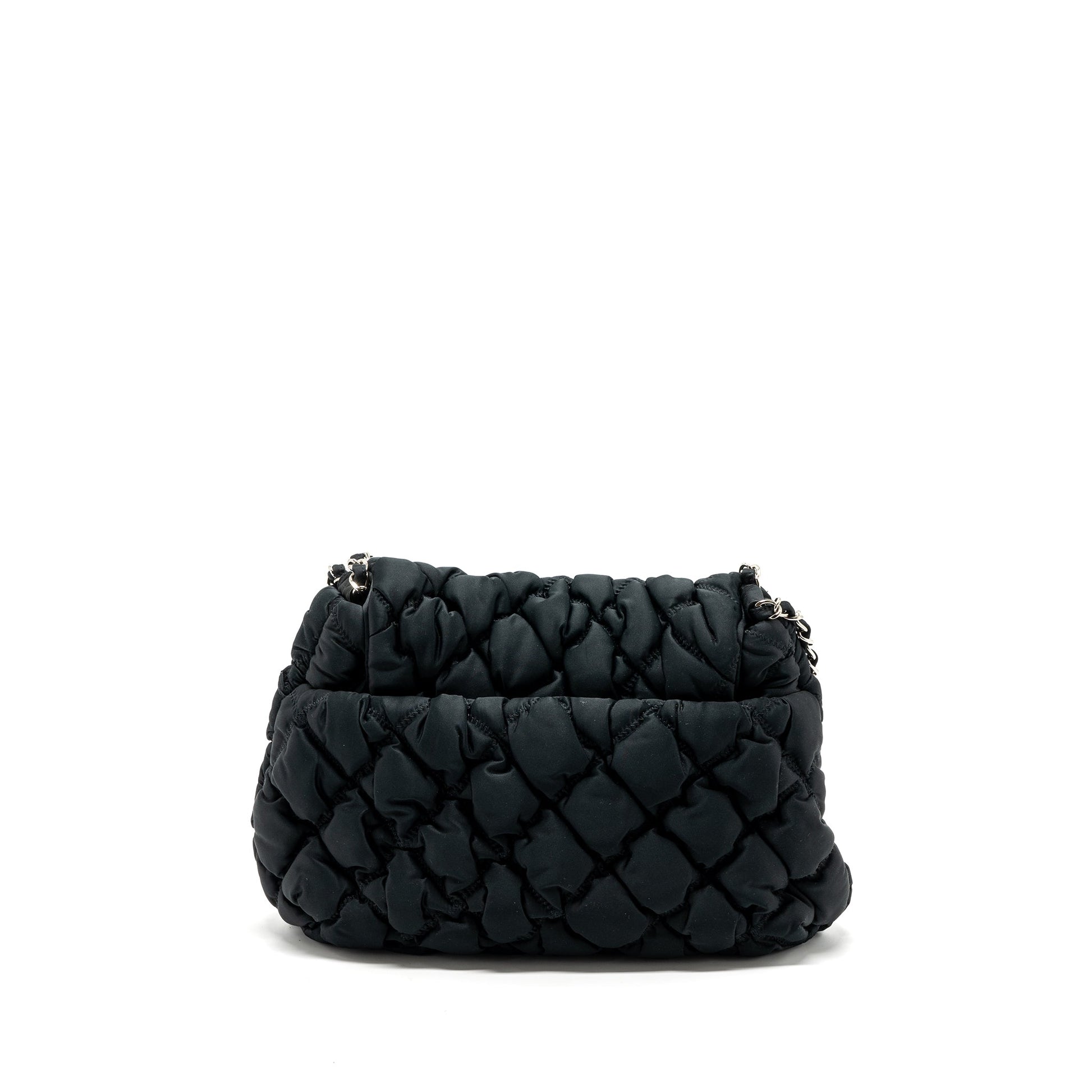 Chanel quilted flap nylon SHW Black Shoulder Bag