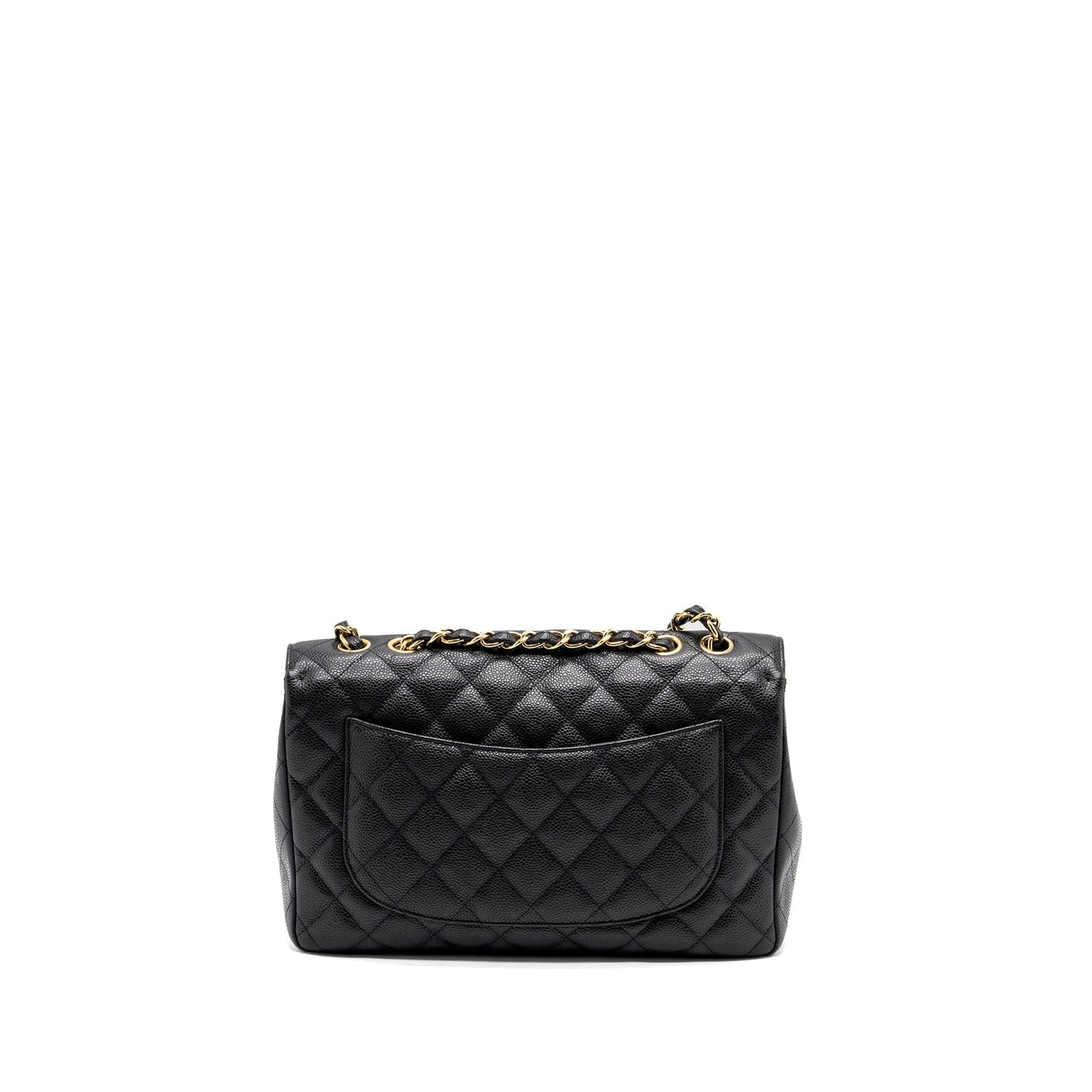 Chanel classic jumbo single flap caviar GHW Black Shoulder Bag
