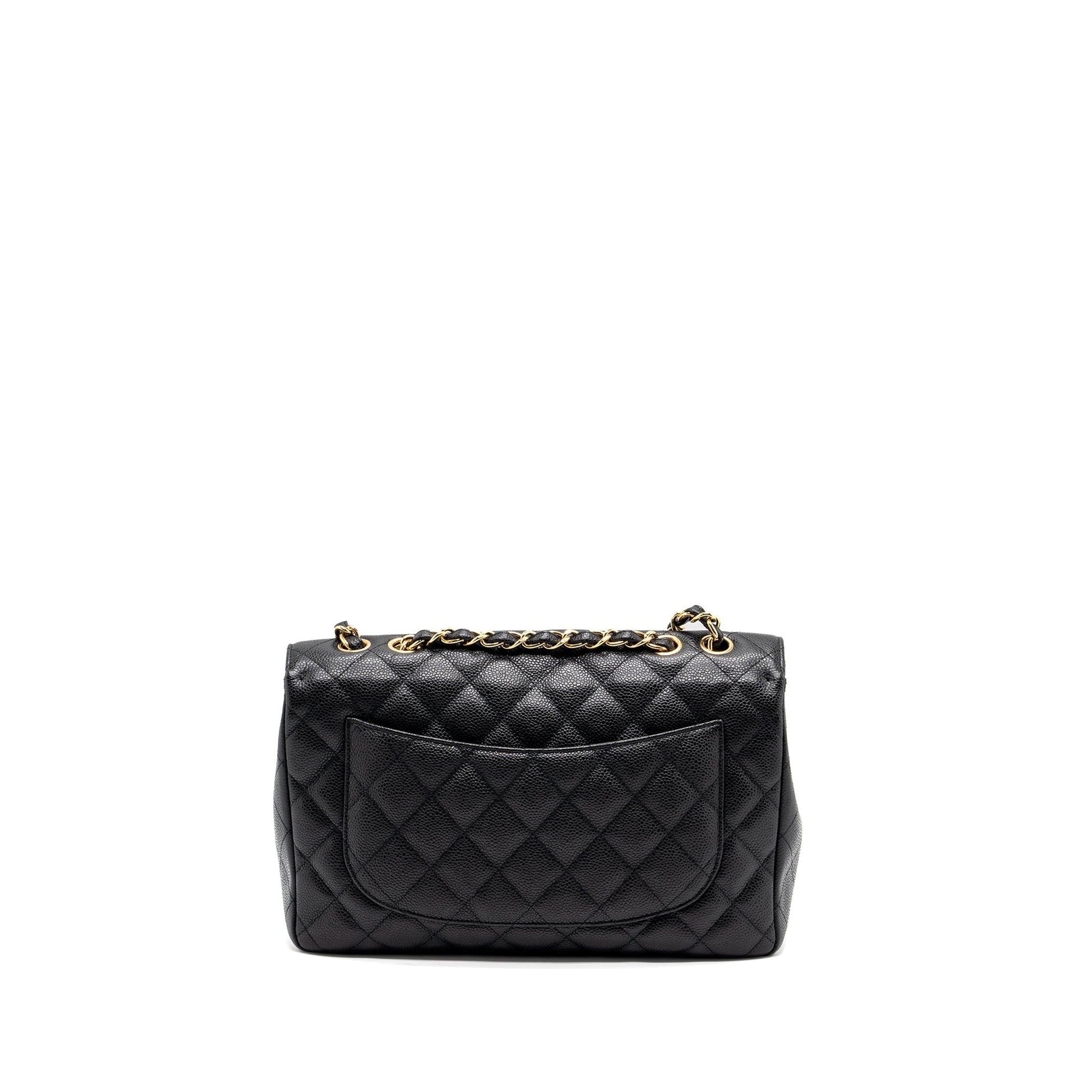 Chanel classic jumbo single flap caviar GHW Black Shoulder Bag