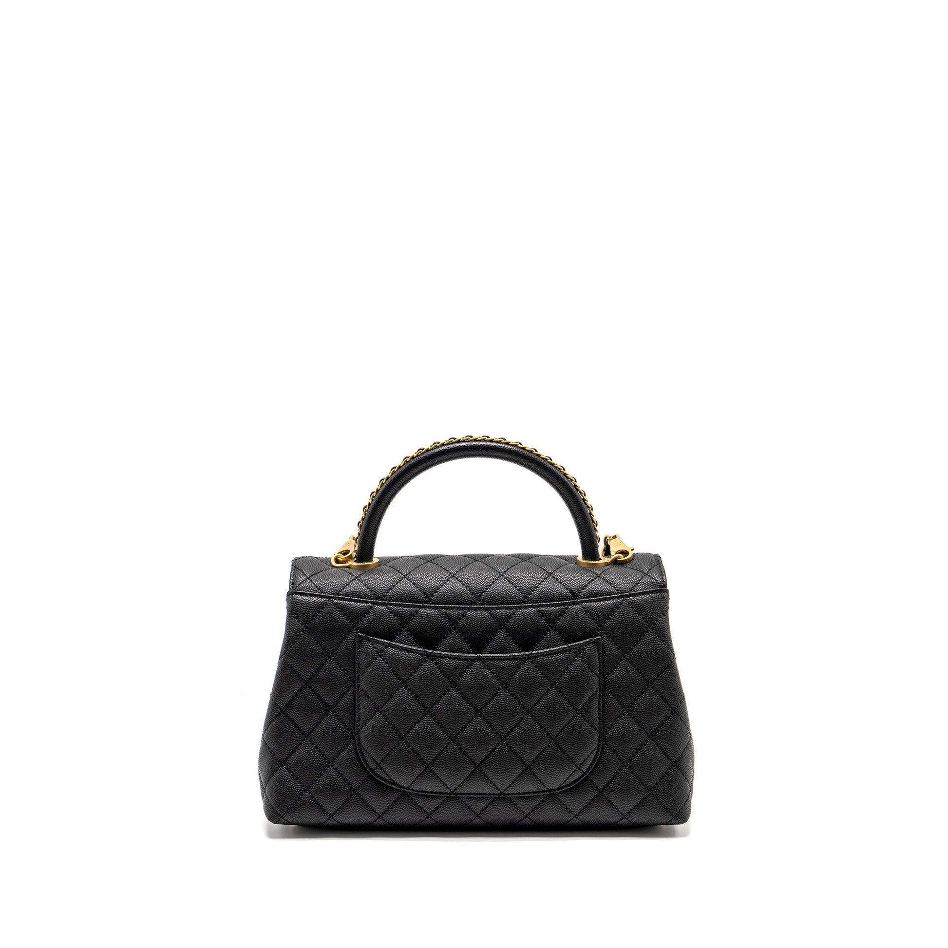 Chanel Coco Handle Limited Edition Caviar GHW Black Handbag