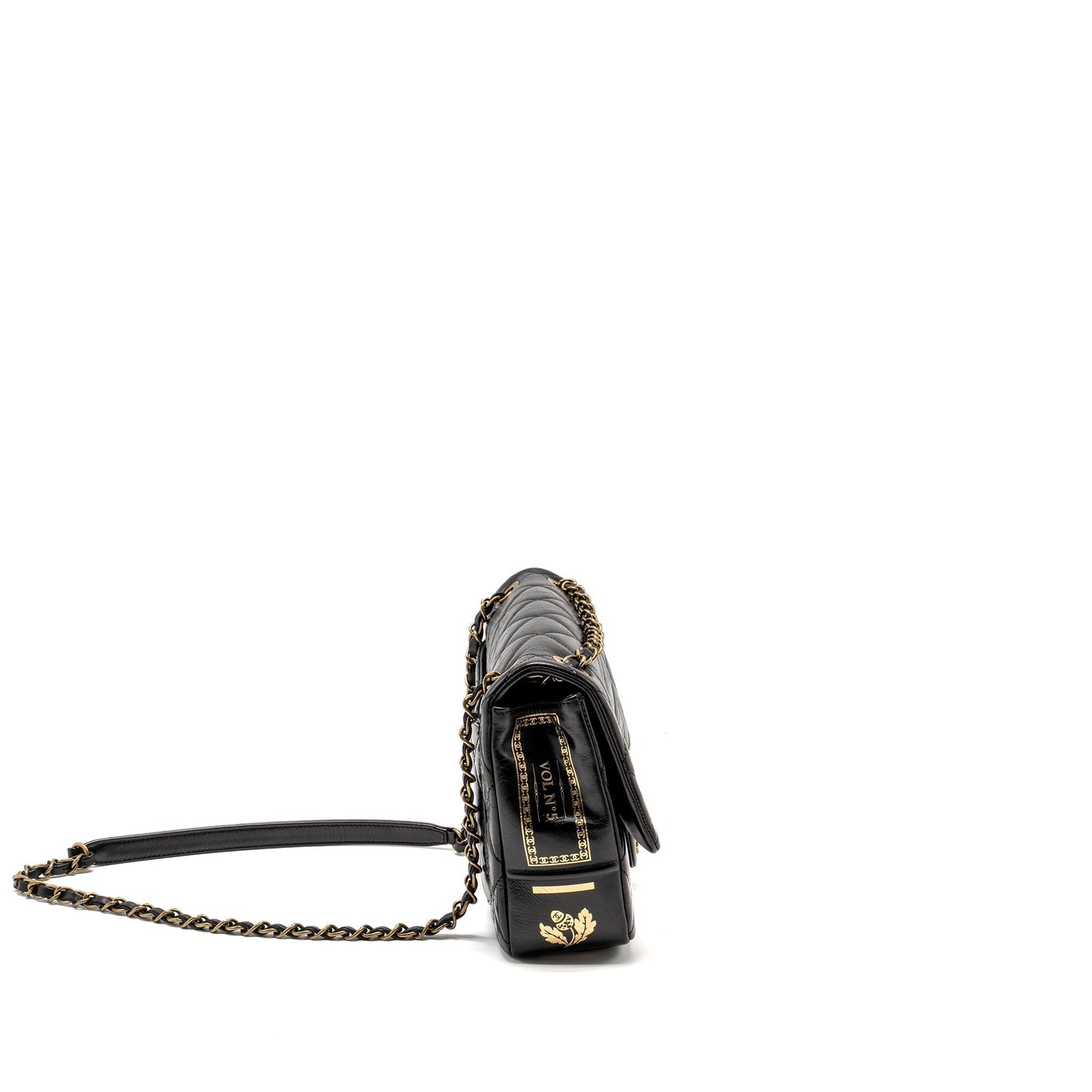 Chanel Limited Edition Quilted Flap Shiny Calfskin Black Shoulder Bag