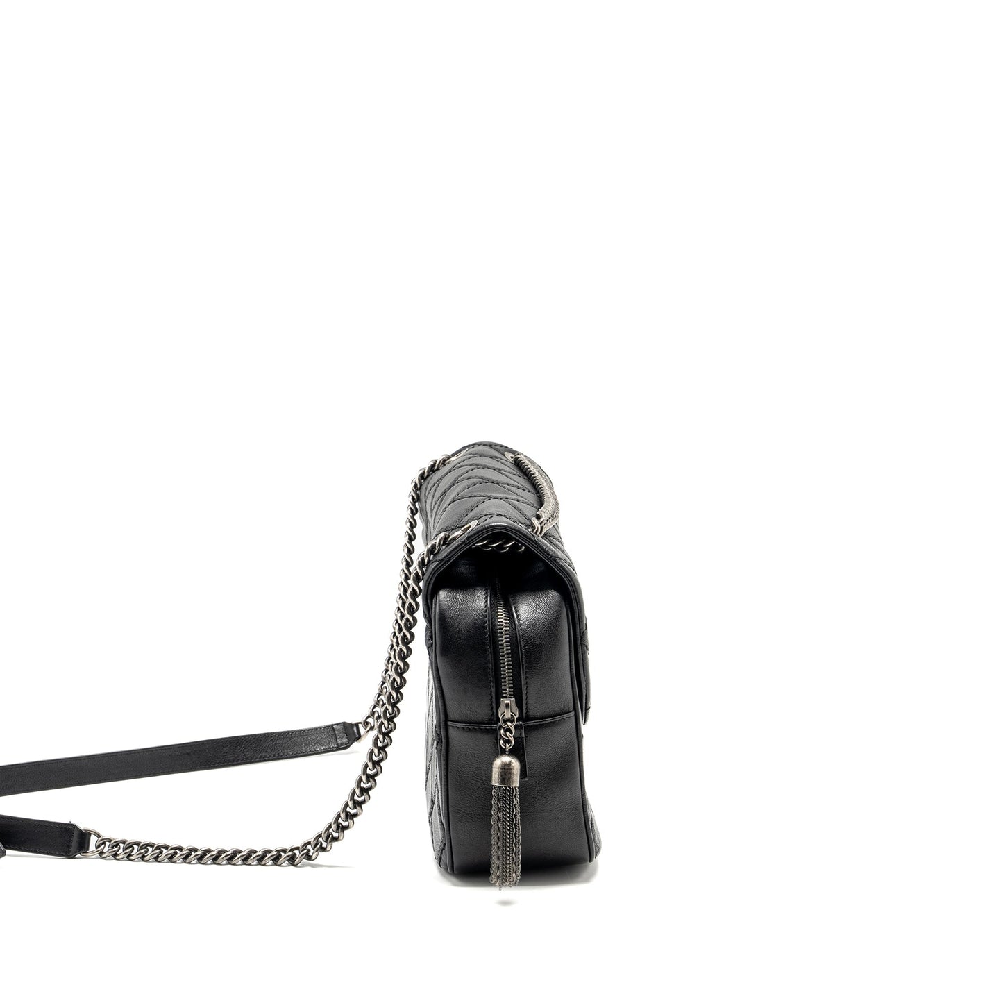 Chanel Paris-Edinburgh Coco Sporran Flap Calfskin Ruthenium Black Shoulder Bag