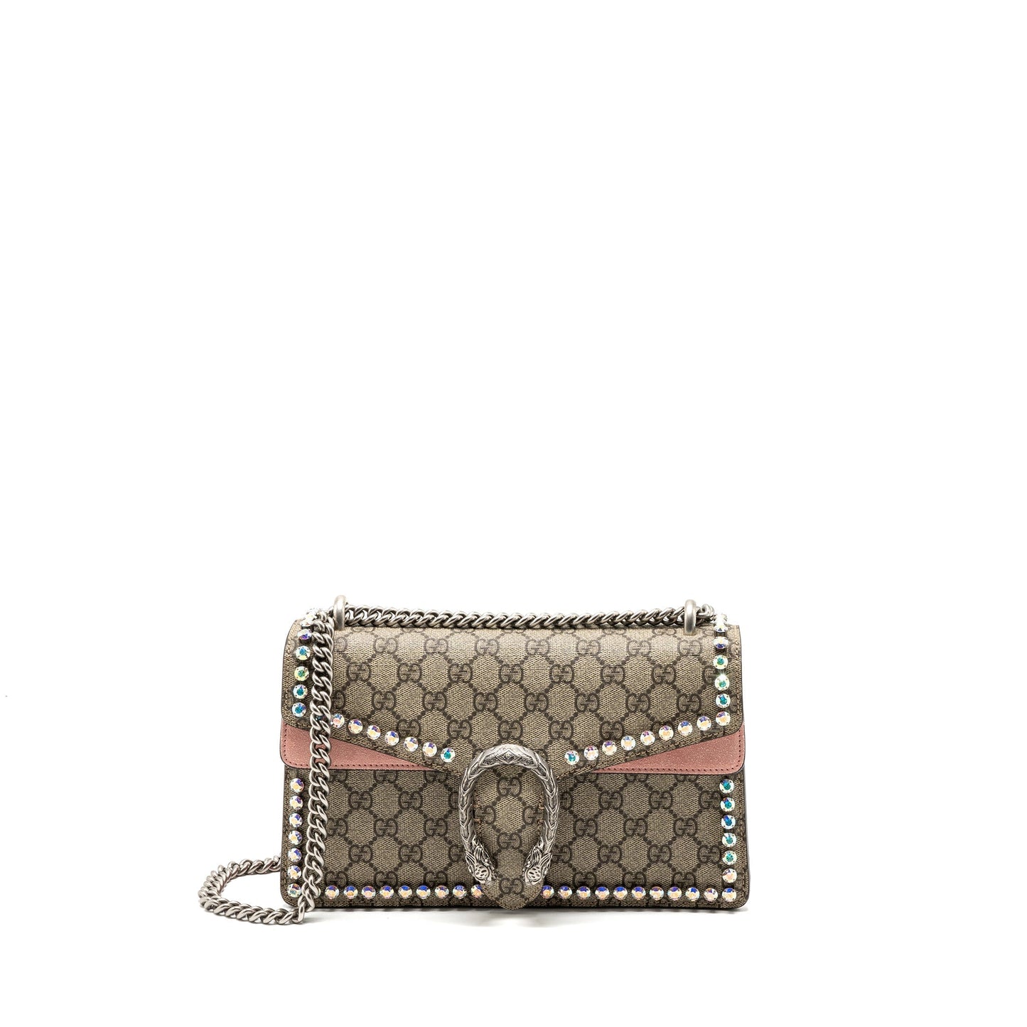 Gucci Dionysus Shoulder Bag Supreme Pink Limited Edition Canvas Suede