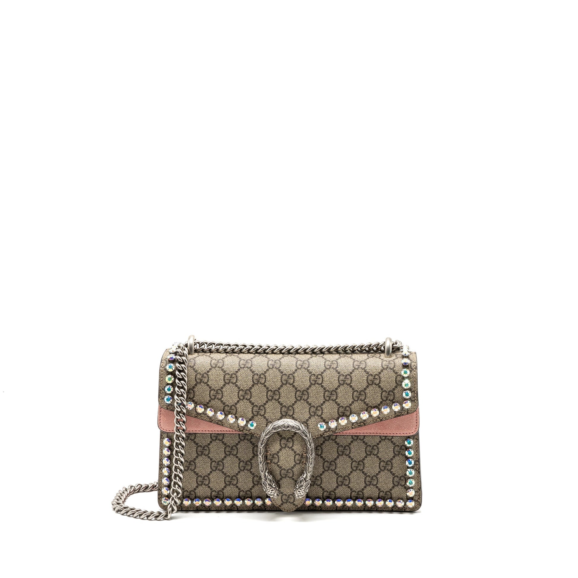Gucci Dionysus Shoulder Bag Supreme Pink Limited Edition Canvas Suede