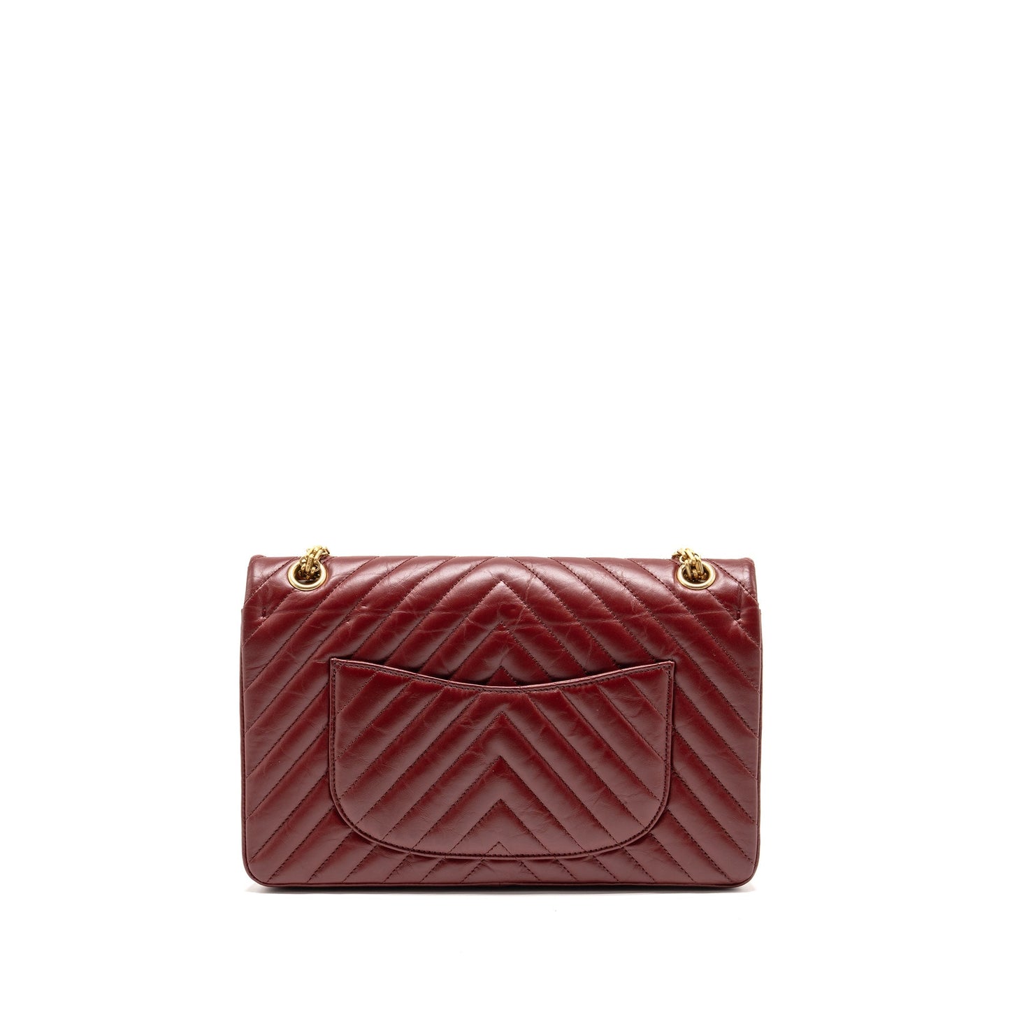 Chanel 2.55 226 Reissue Double Flap Chevron Red Shoulder Bag