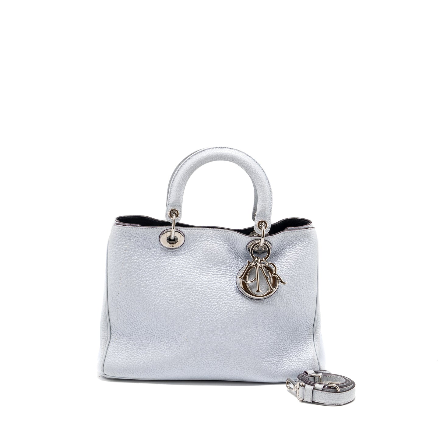 Dior issimo Tote Purse Grained Calfskin Light Grey Tote Bag
