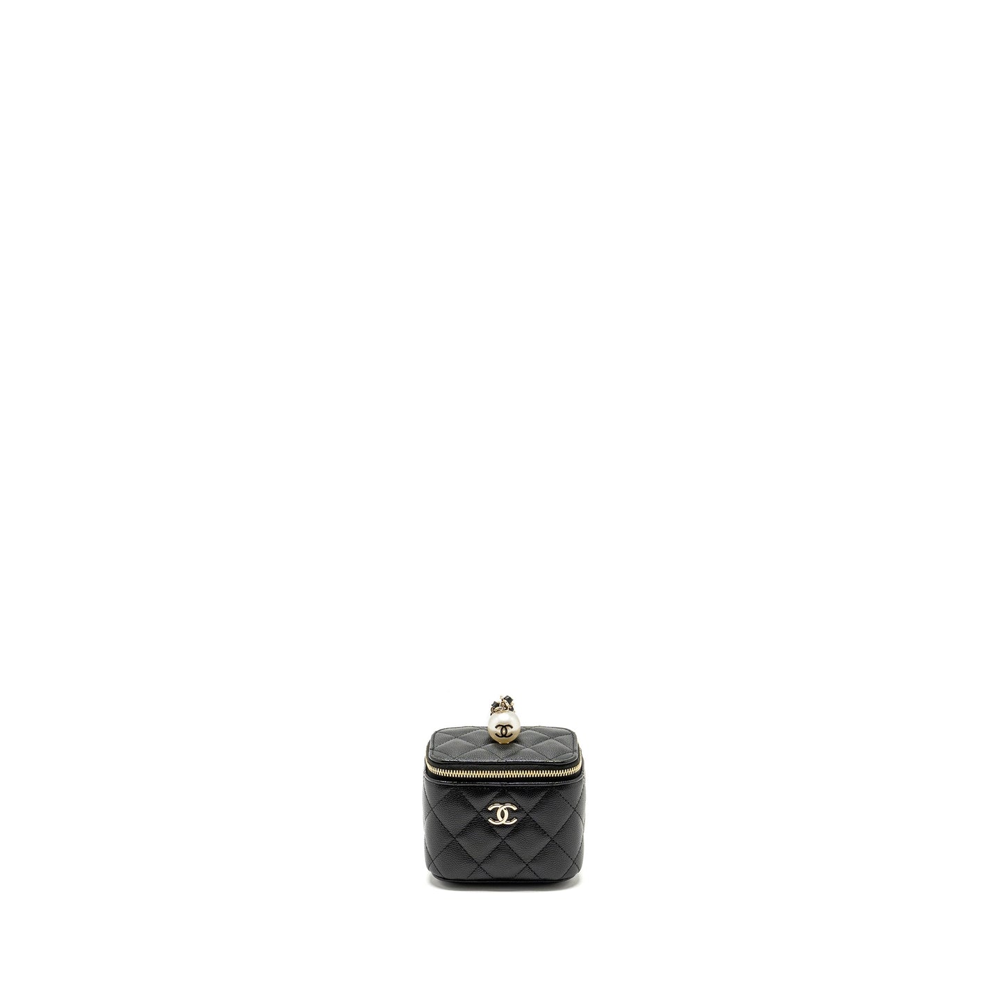 Chanel Vanity CC Pearl Caviar LGHW Black Small Clutch Bag Lghw 1