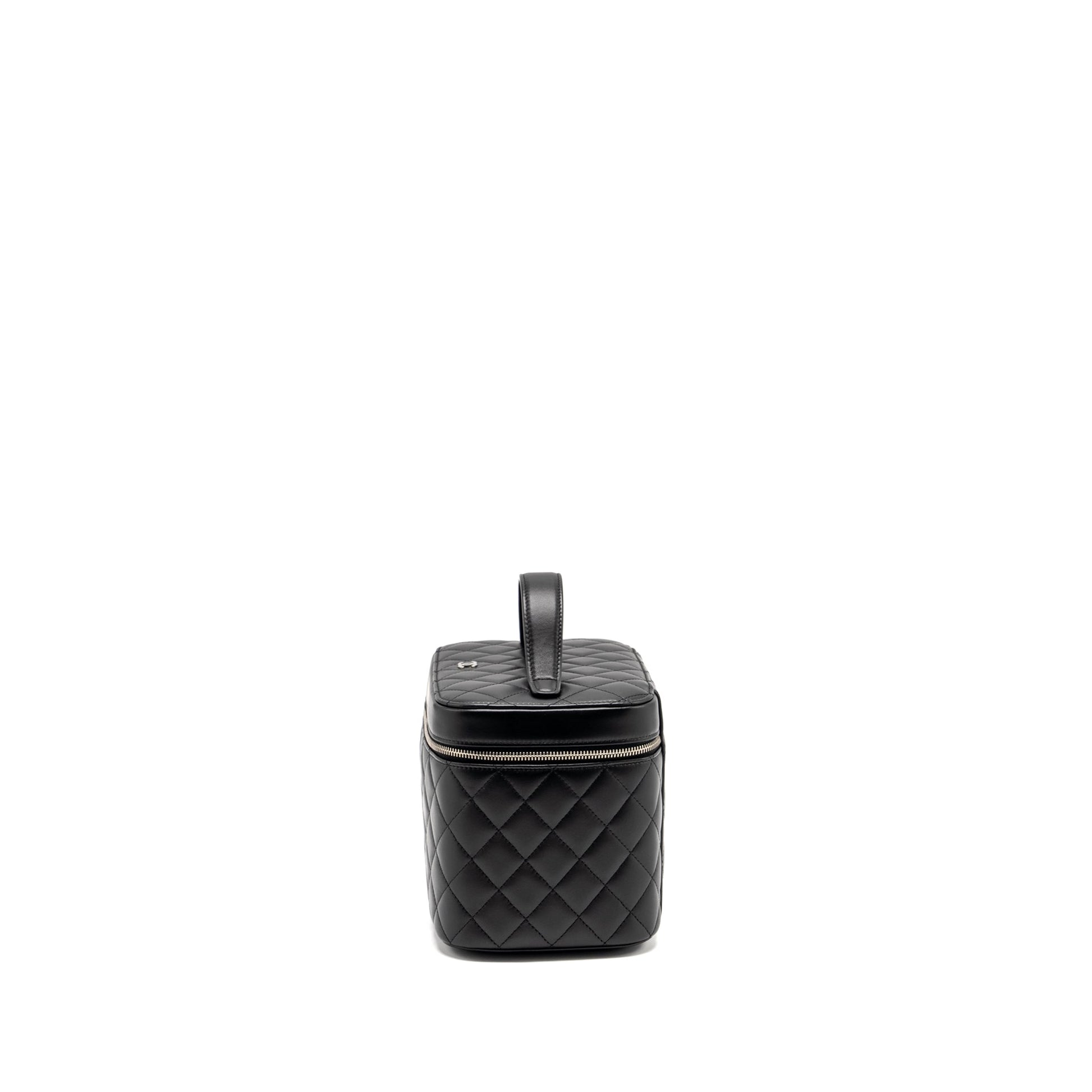 Chanel Quilted Vanity Lambskin SHW Black Handbag