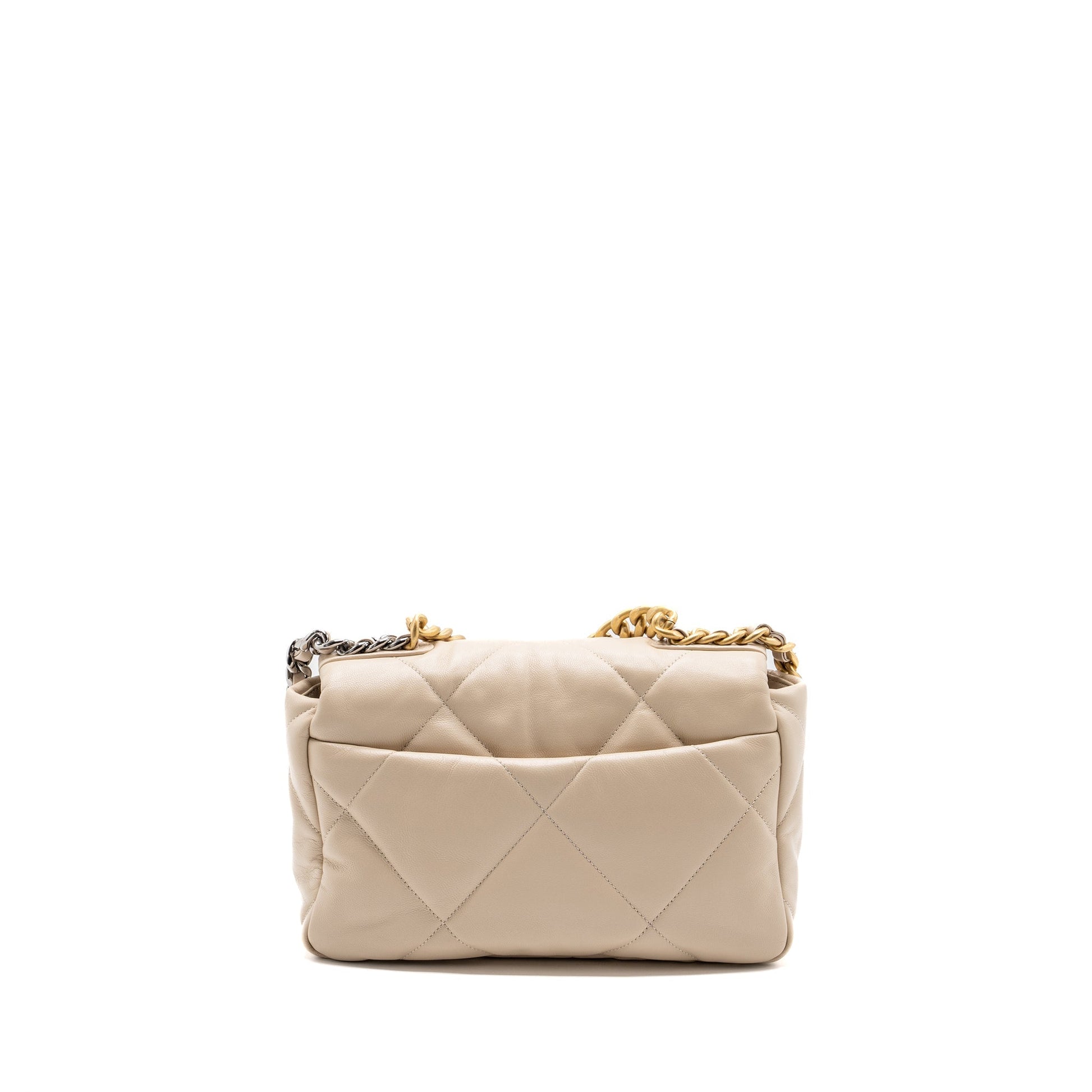 Chanel 19 goatskin light hardware Multicolour Beige Small Handbag
