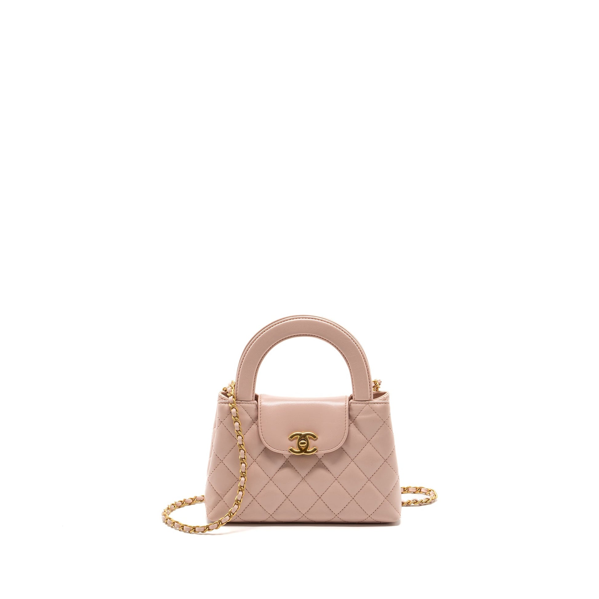 Chanel 23k shopping kelly calfskin GHW Microchip Pink Tote Bag