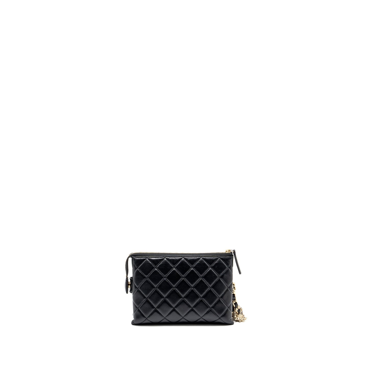 Chanel Coco Charms Quilted Lambskin GHW Black Key Chain