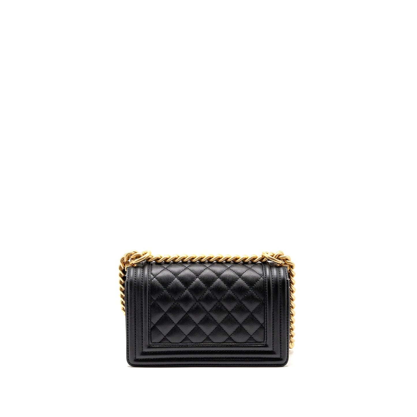 Chanel boy caviar GHW microchip Black Small Handbag Boy Black