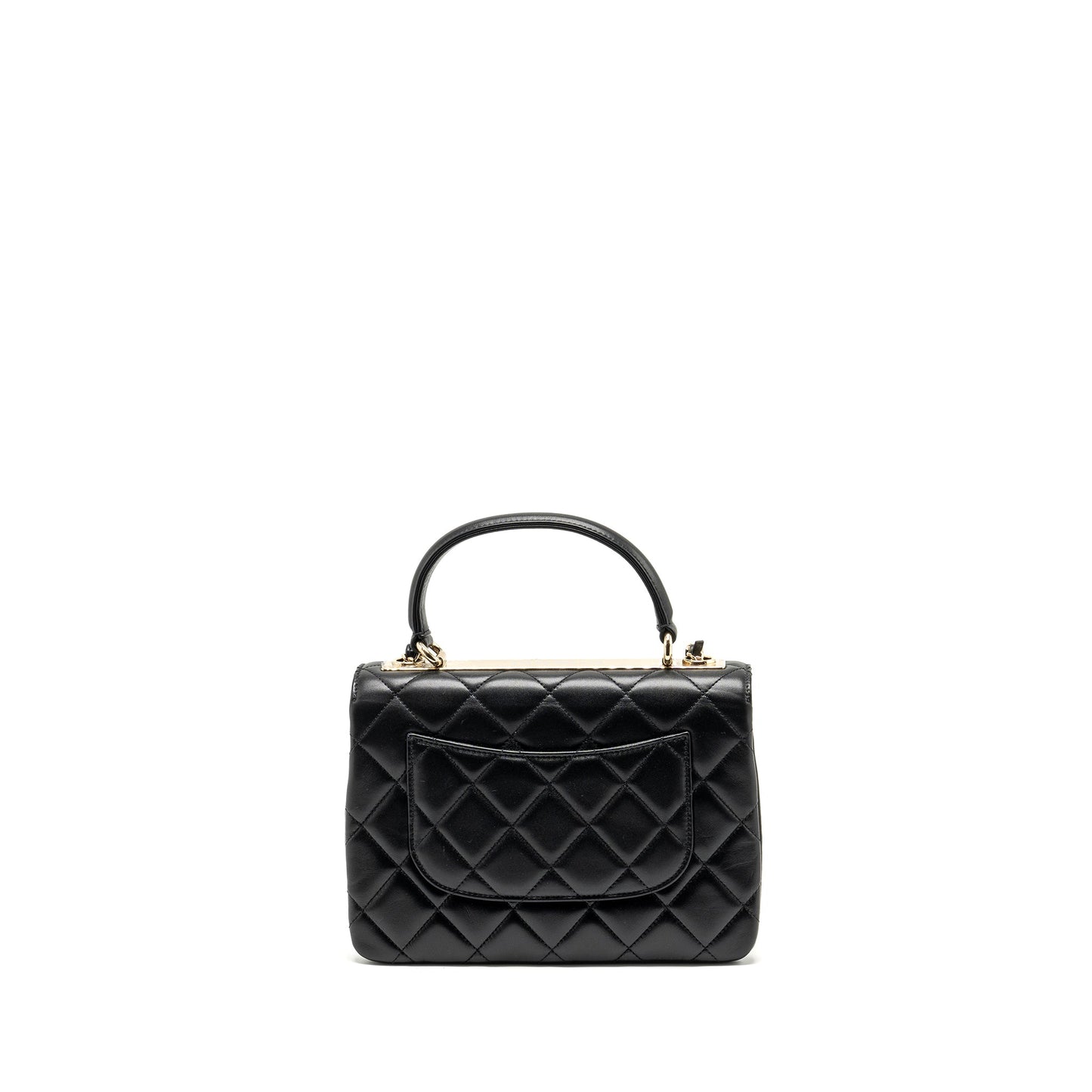 Chanel Trendy CC Flap Lambskin LGHW Microchip Black Small Shoulder Bag