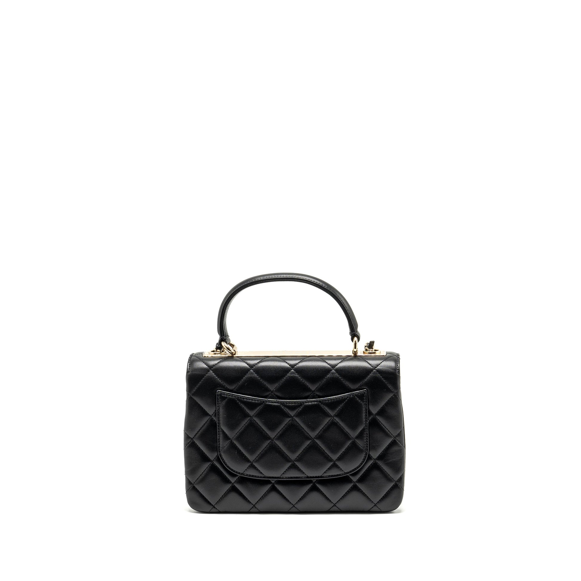 Chanel Trendy CC Flap Lambskin LGHW Microchip Black Small Shoulder Bag
