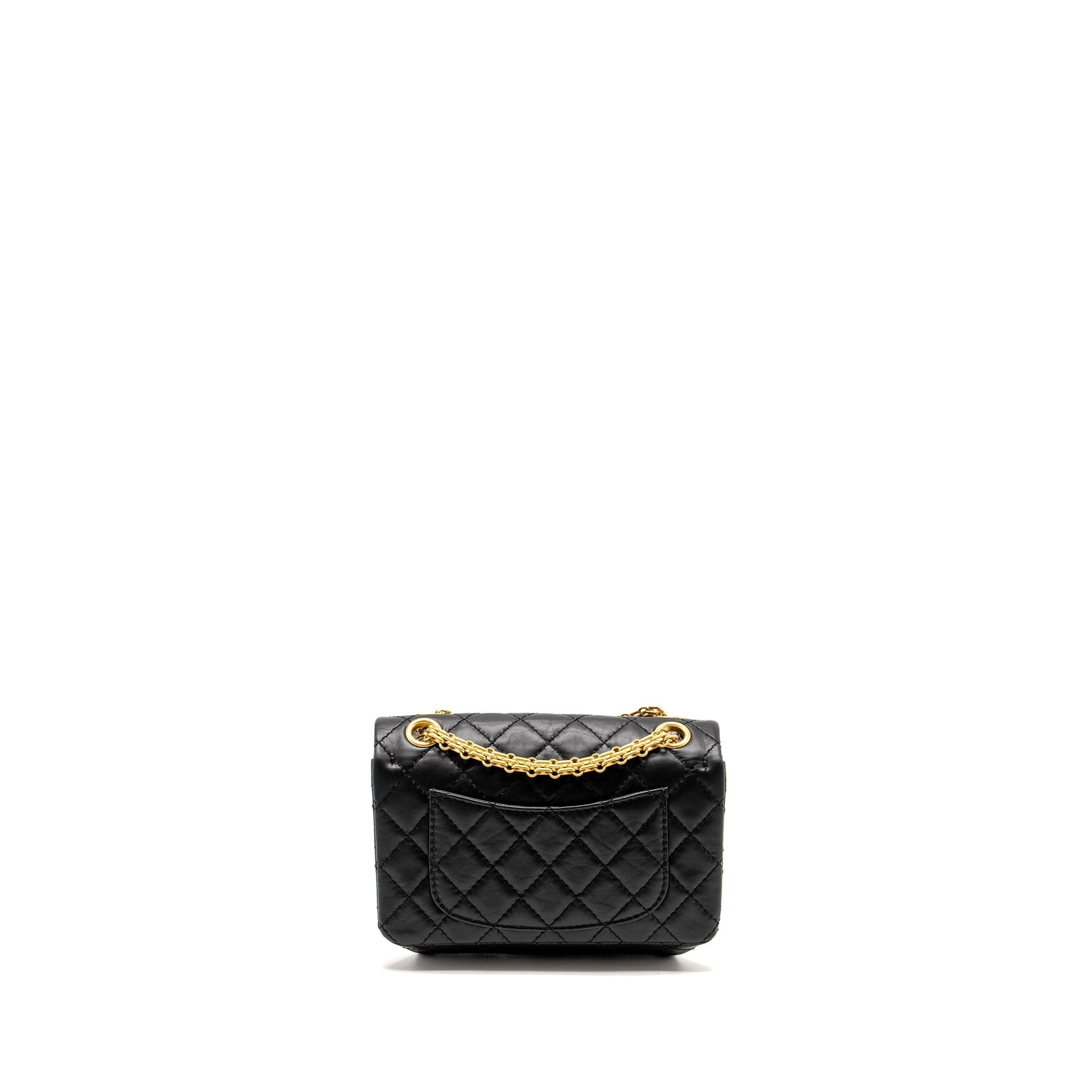 Chanel 2.55 Reissue Aged Calfskin GHW Microchip Black Mini Bag Ghw Microchip