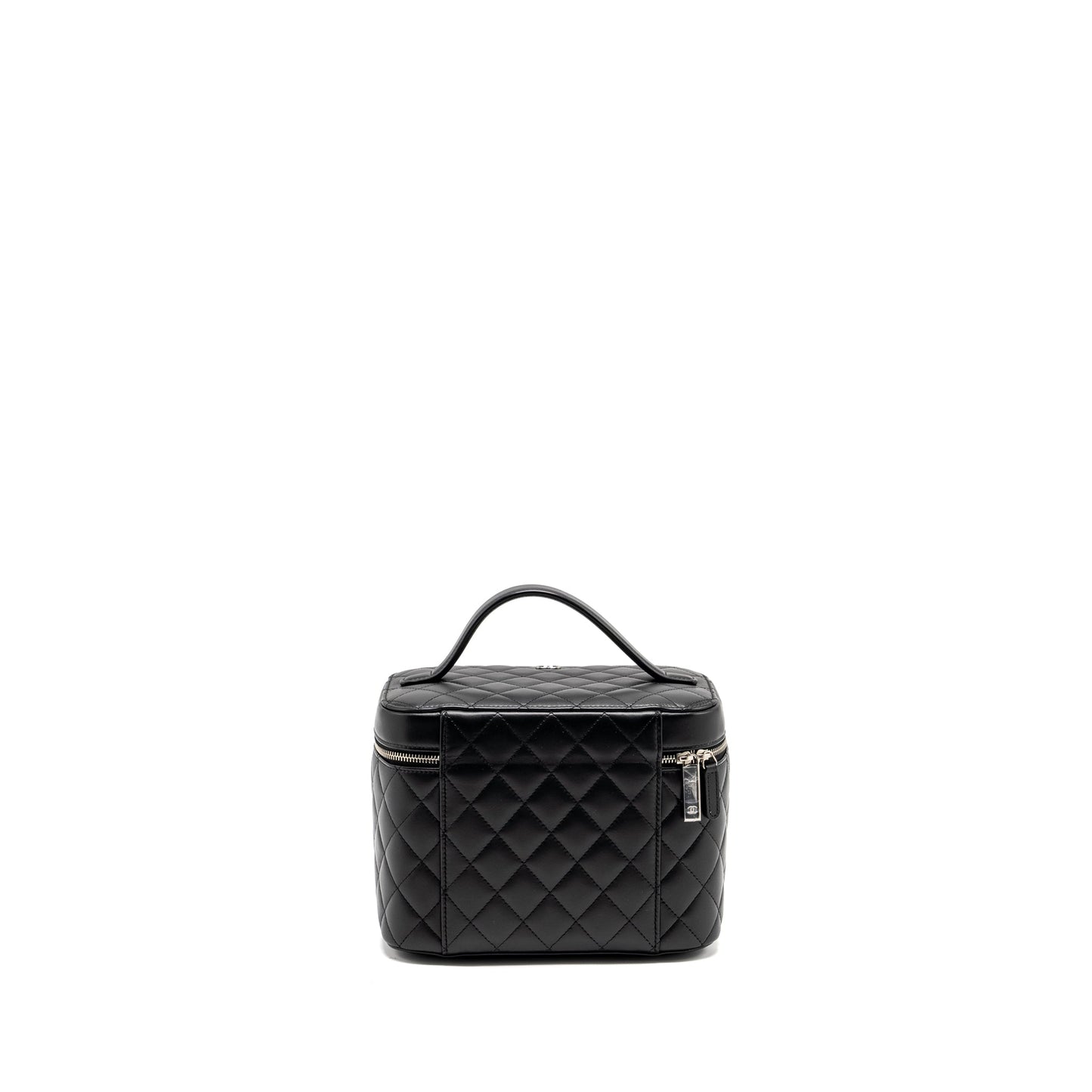 Chanel Quilted Vanity Lambskin SHW Black Handbag