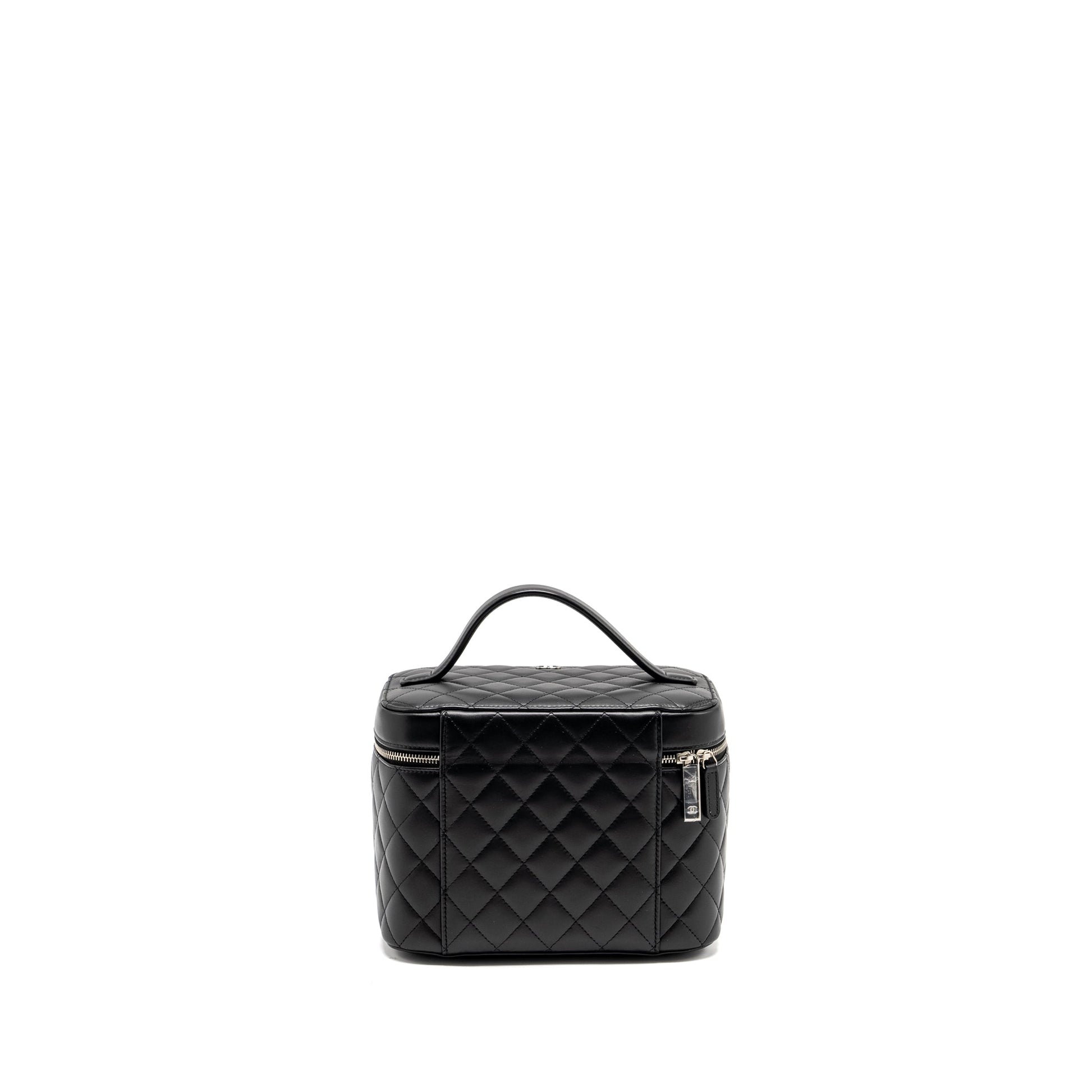 Chanel Quilted Vanity Lambskin SHW Black Handbag