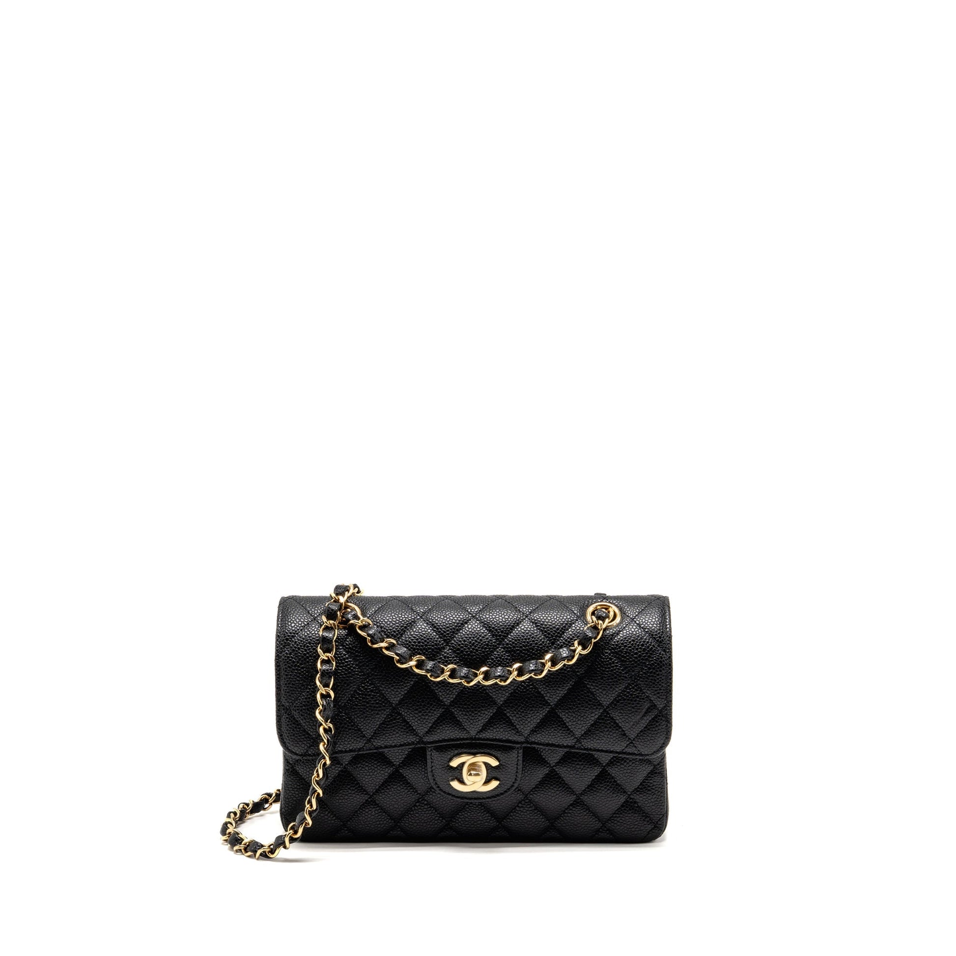 Chanel Classic Double flap caviar GHW microchip Black Small Shoulder Bag Microchip 13