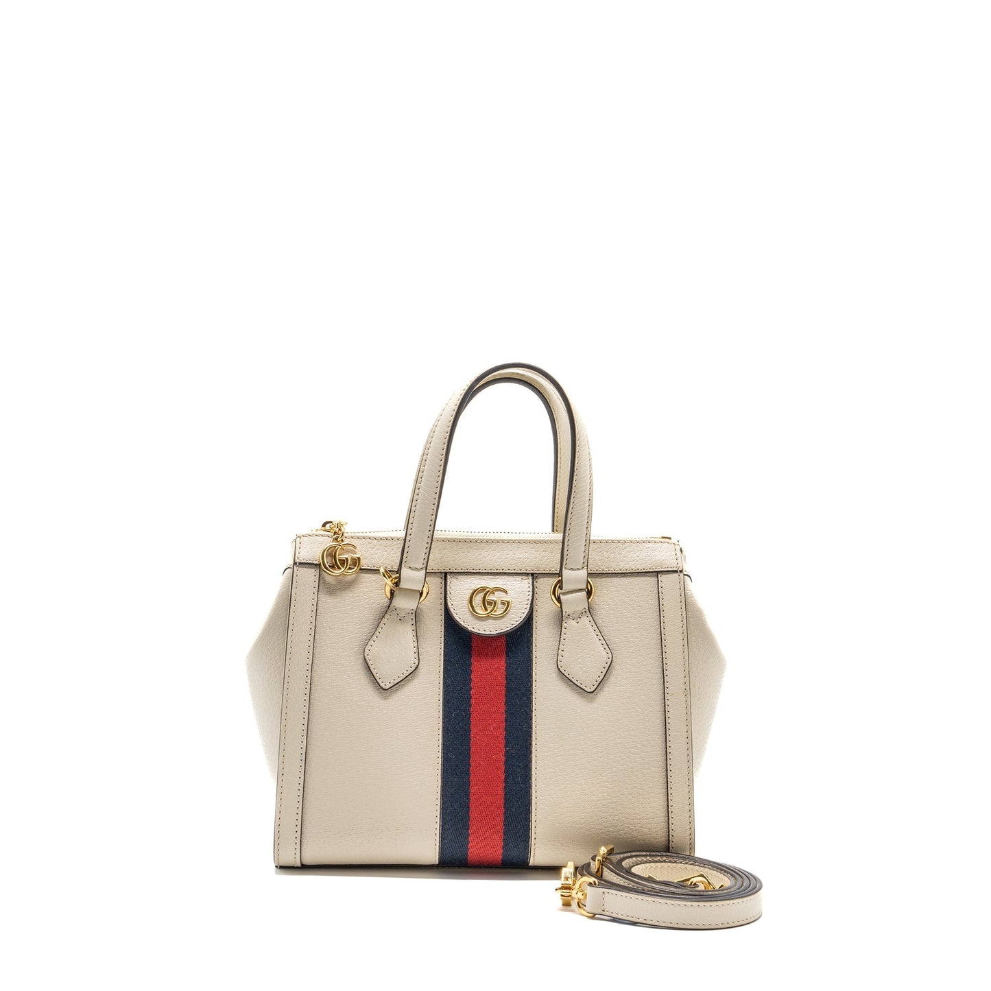 Gucci Ophidia Tote Bag Calfskin Multicolour White Small