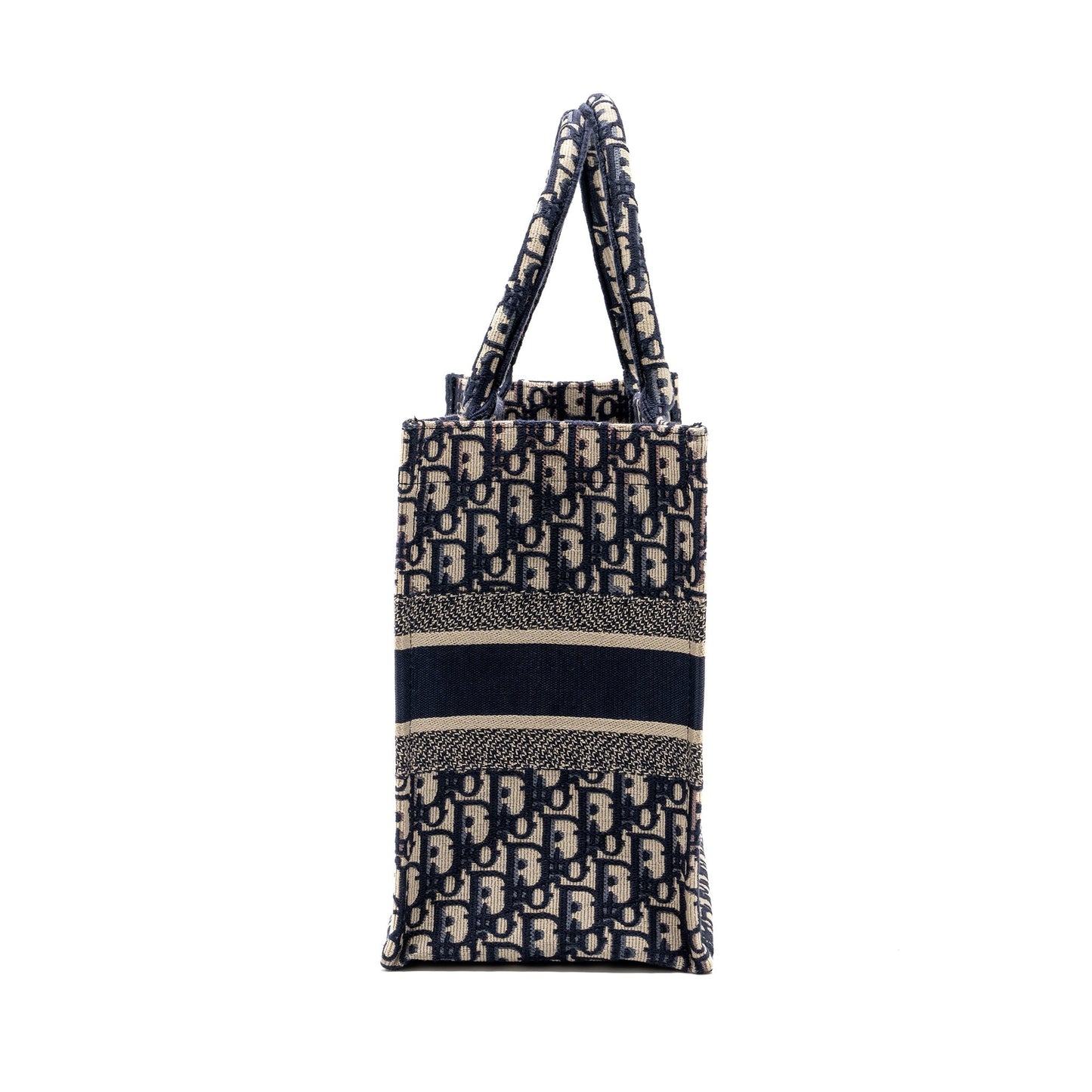 Dior Book Tote Oblique Embroidery Handbag Blue Medium Tote Bag 3