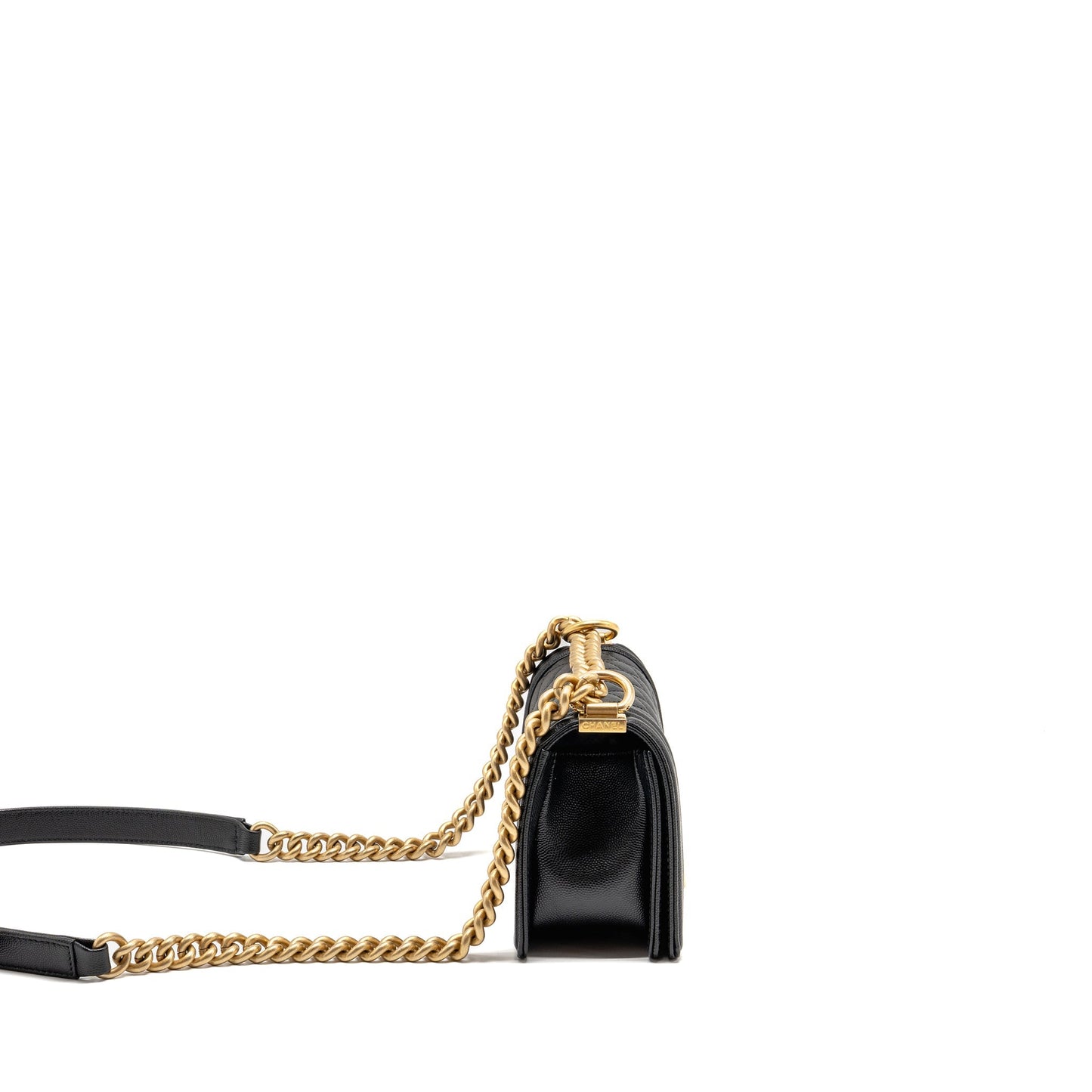 Chanel boy caviar GHW microchip Black Small Handbag Boy Black
