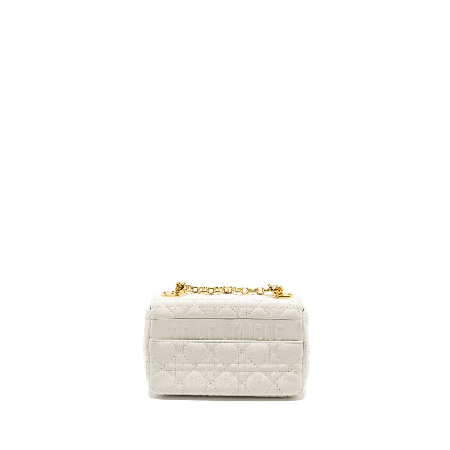 Dior Caro S Purse Calfskin Handbag White Flap Travel Bag