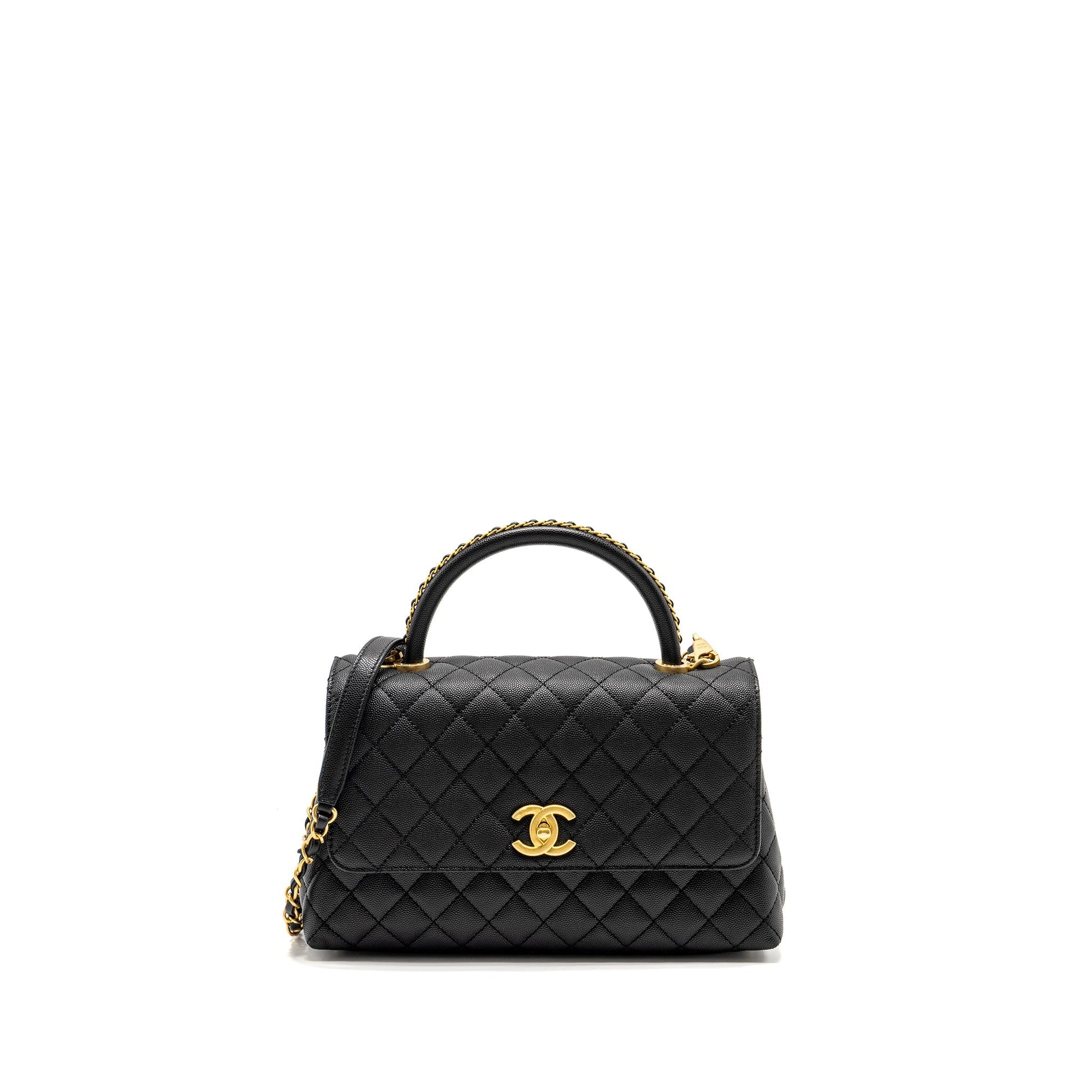 Chanel Coco Handle Limited Edition Caviar GHW Black Handbag