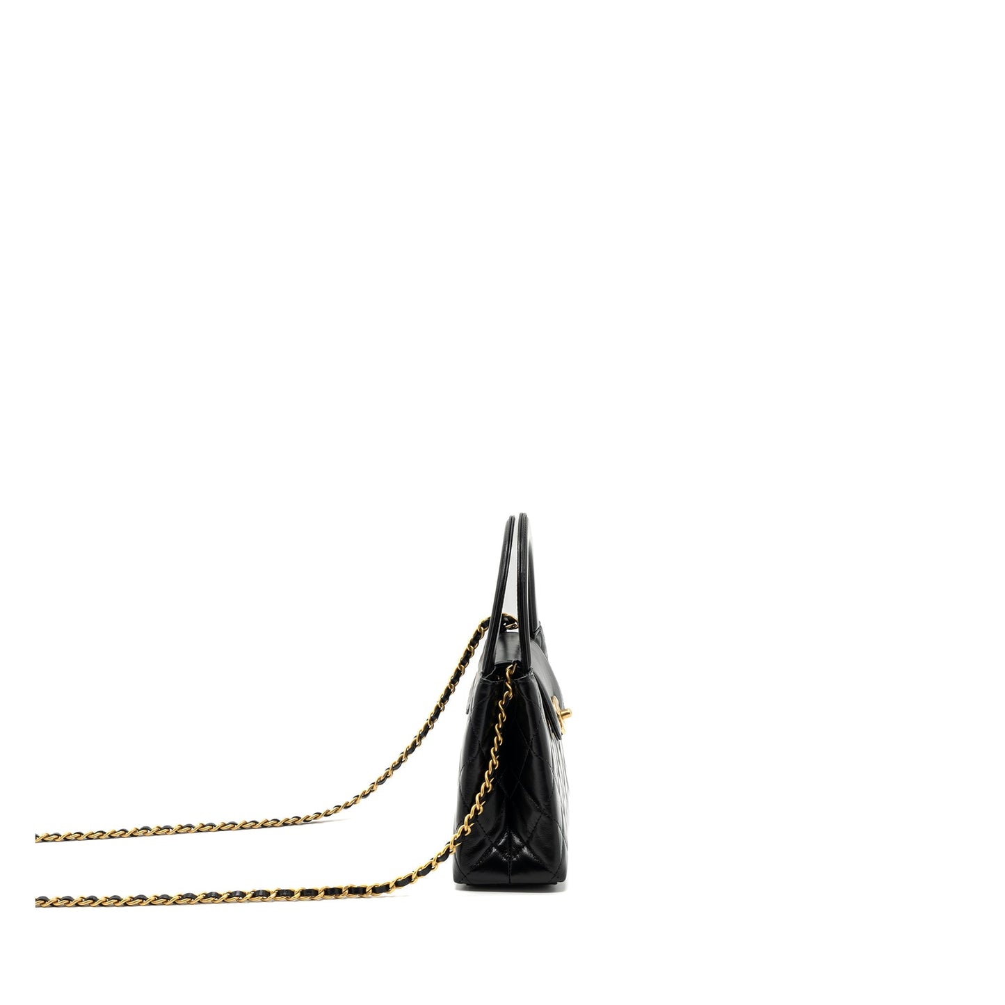 Chanel 23k Shopping Calfskin GHW microchip Black Mini Bag