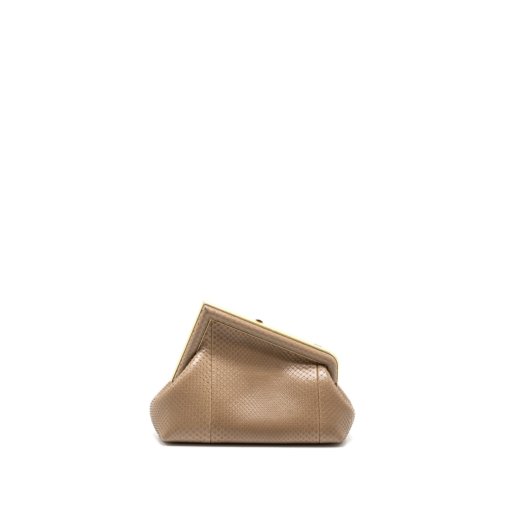 Fendi First Purse Python Beige Small Travel Bag