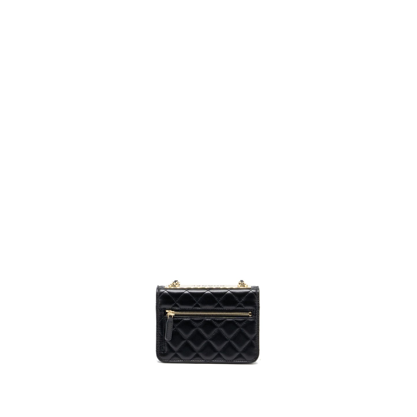 Chanel Trendy CC on Lambskin LGHW Black Wallet Case