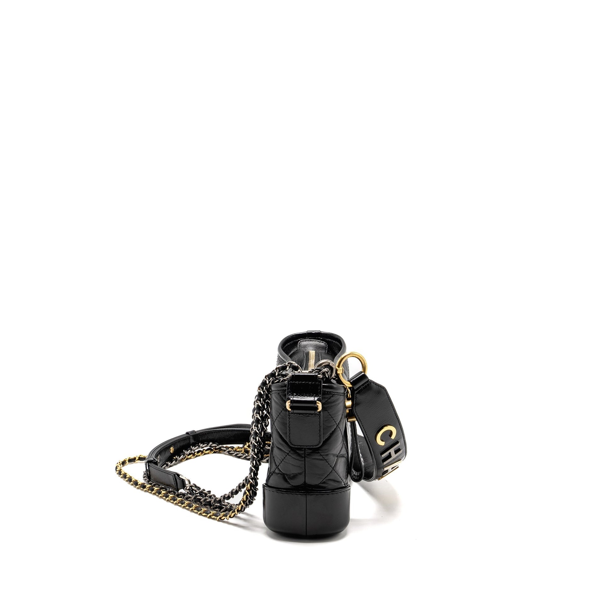Chanel Gabrielle hobo Top Handle calfskin hardware Multicolour Black Small Shoulder Bag