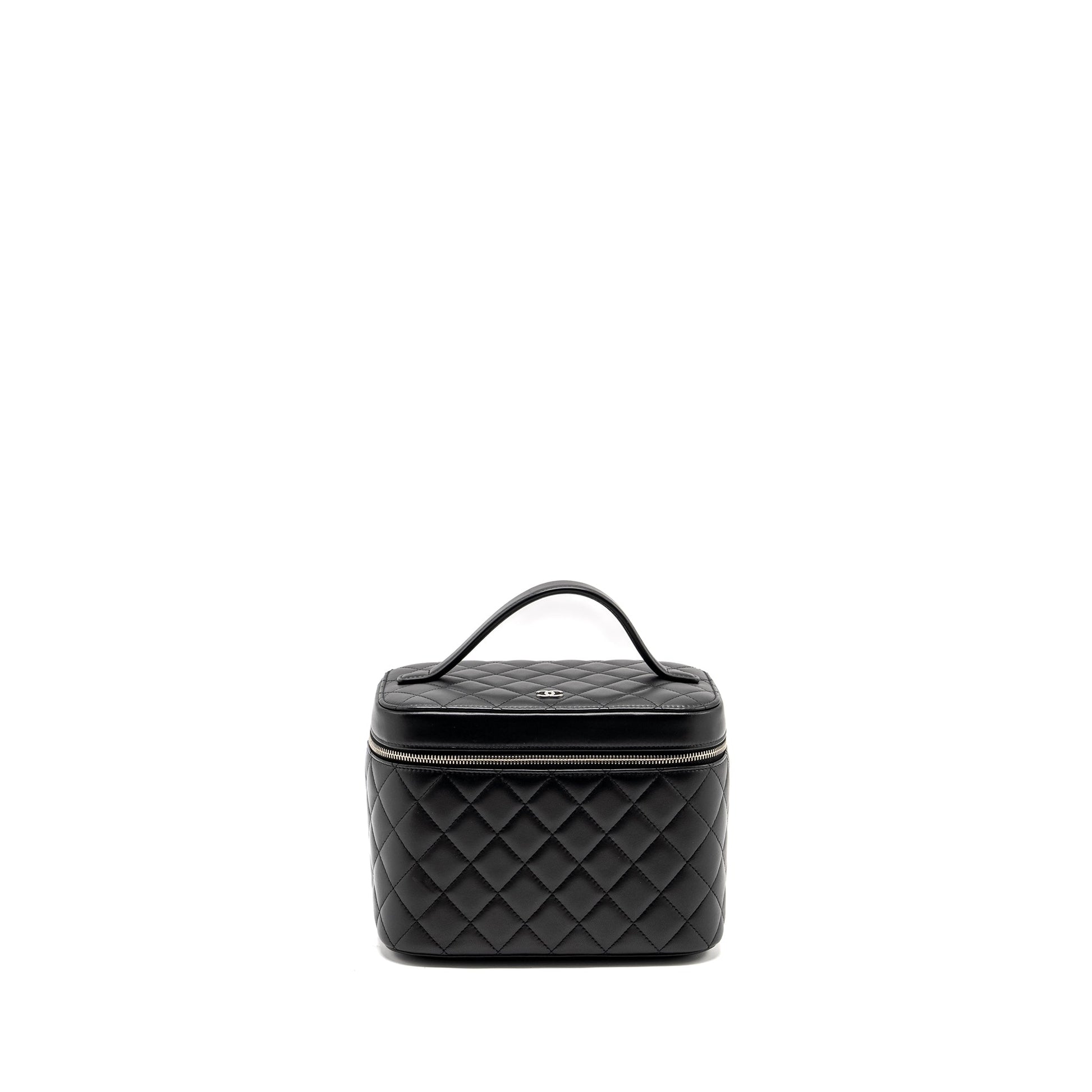 Chanel Quilted Vanity Lambskin SHW Black Handbag